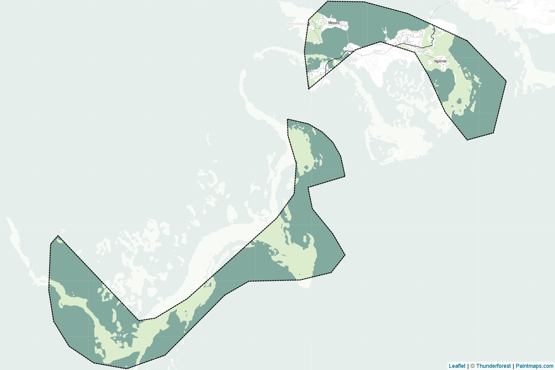 Koror (Palau) Map Cropping Samples-2