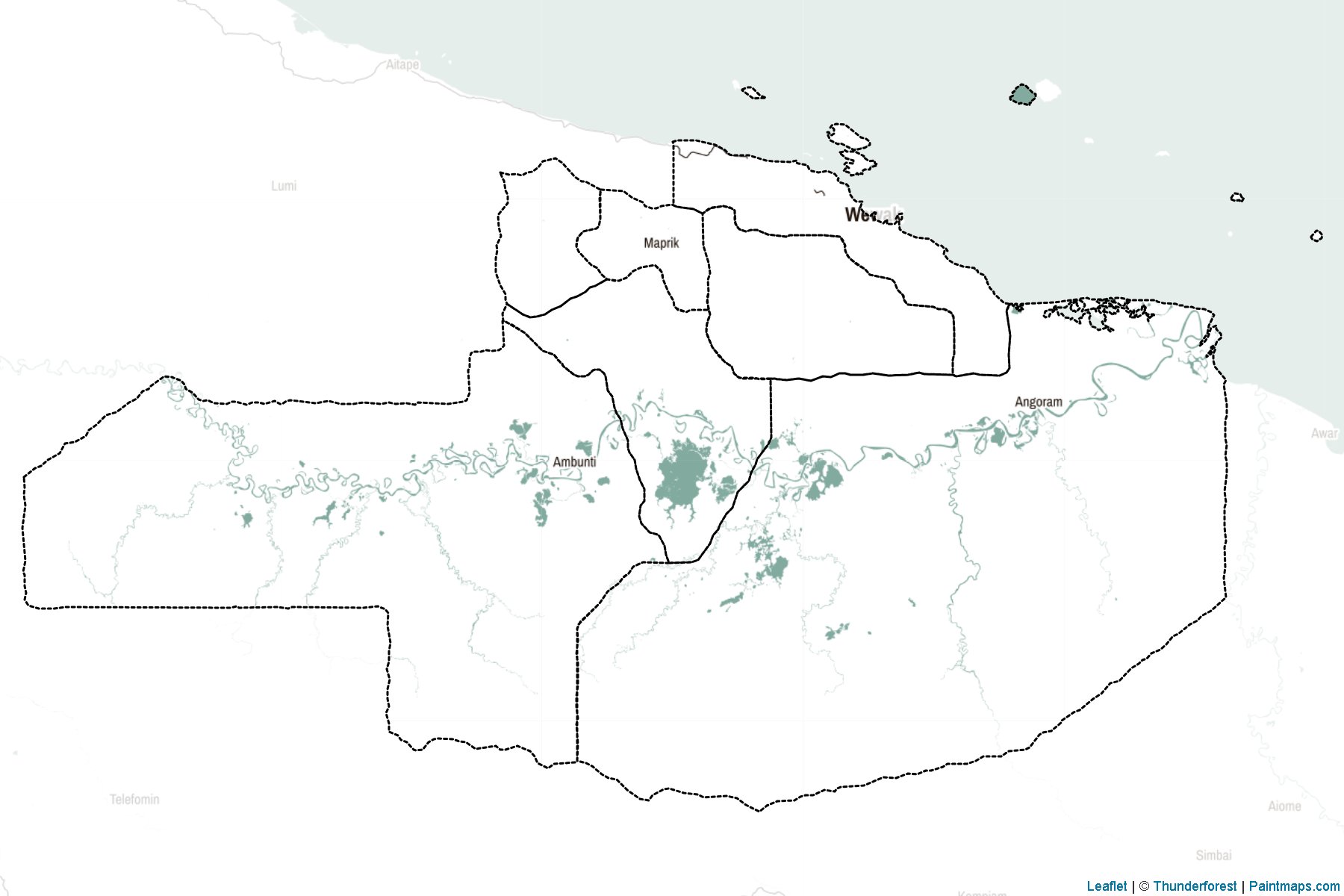 Doğu Sepik Province (Papua Yeni Gine) Haritası Örnekleri-2