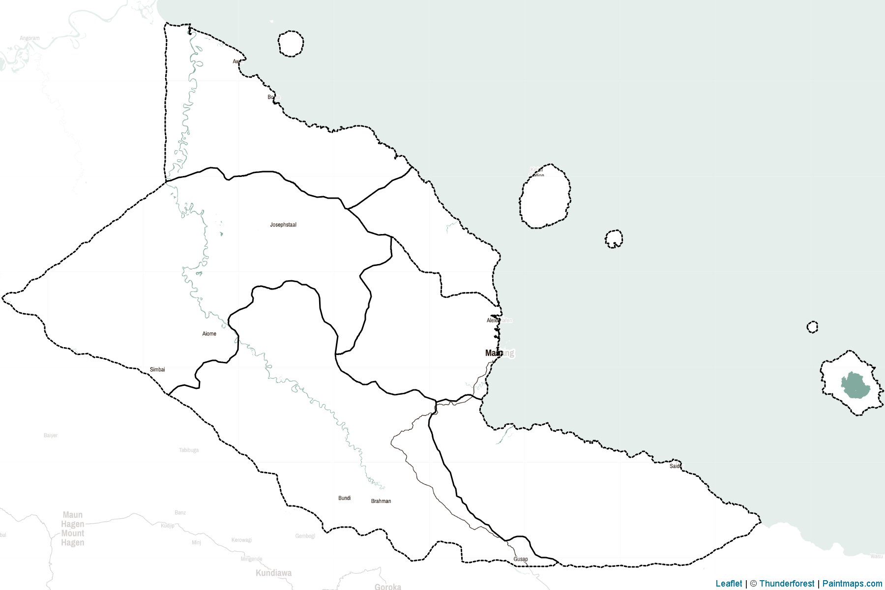 Madang ili (Papua Yeni Gine) Haritası Örnekleri-2