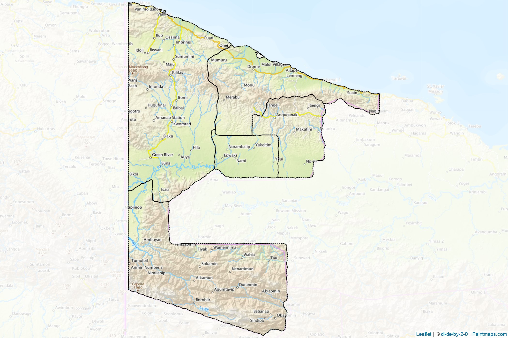 Sandaun (Papua New Guinea) Map Cropping Samples-1