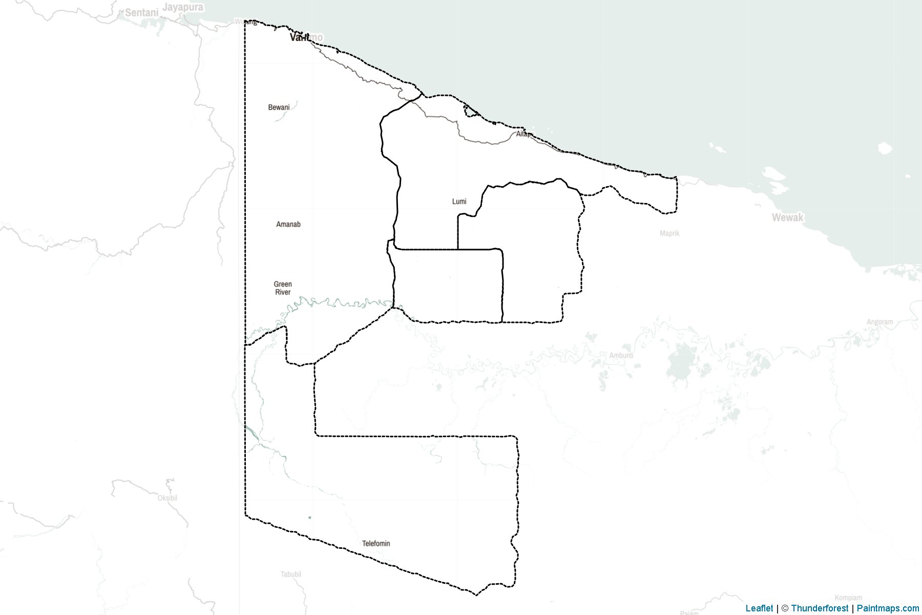 Sandaun Province (Papua Yeni Gine) Haritası Örnekleri-2