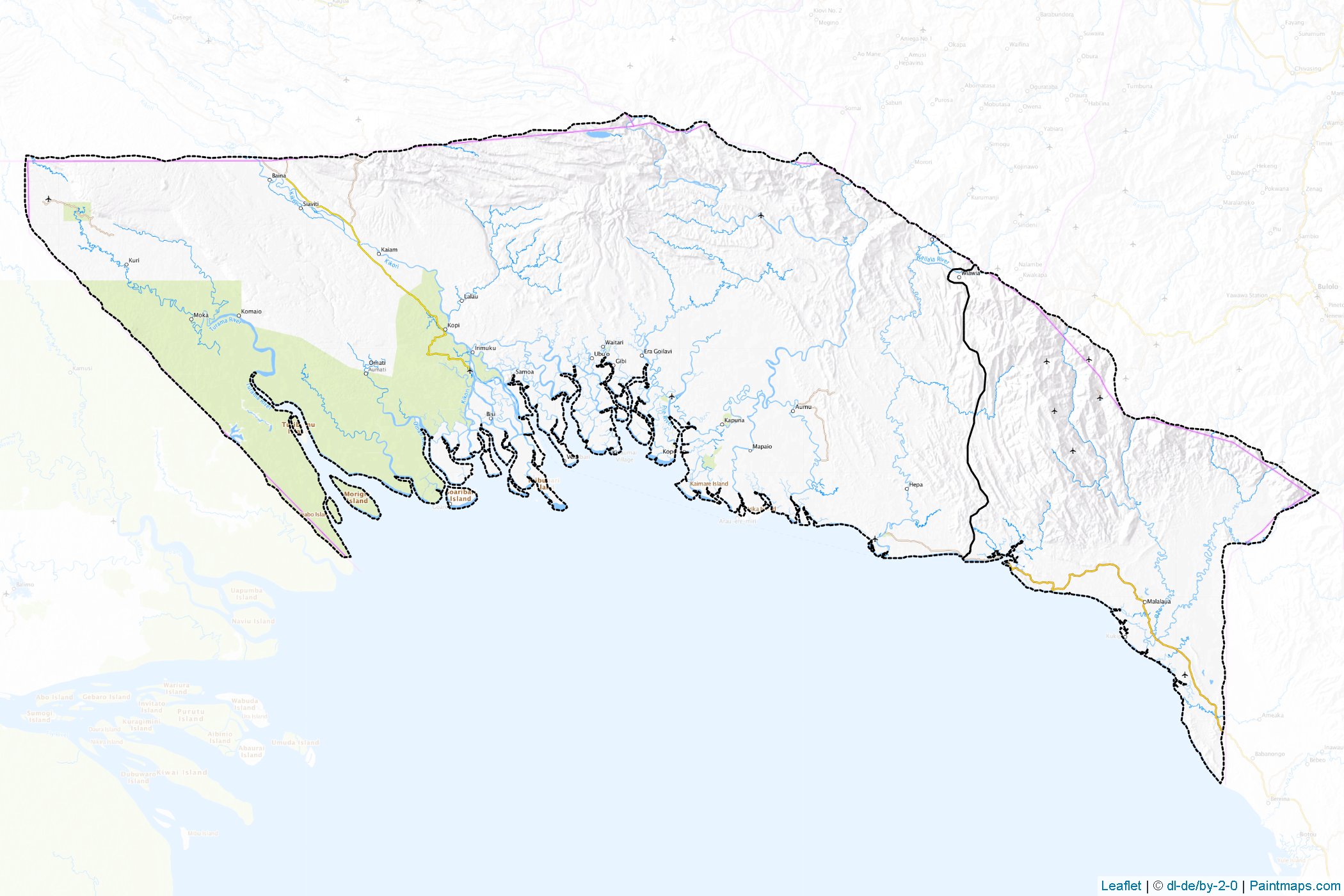 gulf (Papua Yeni Gine) Haritası Örnekleri-1