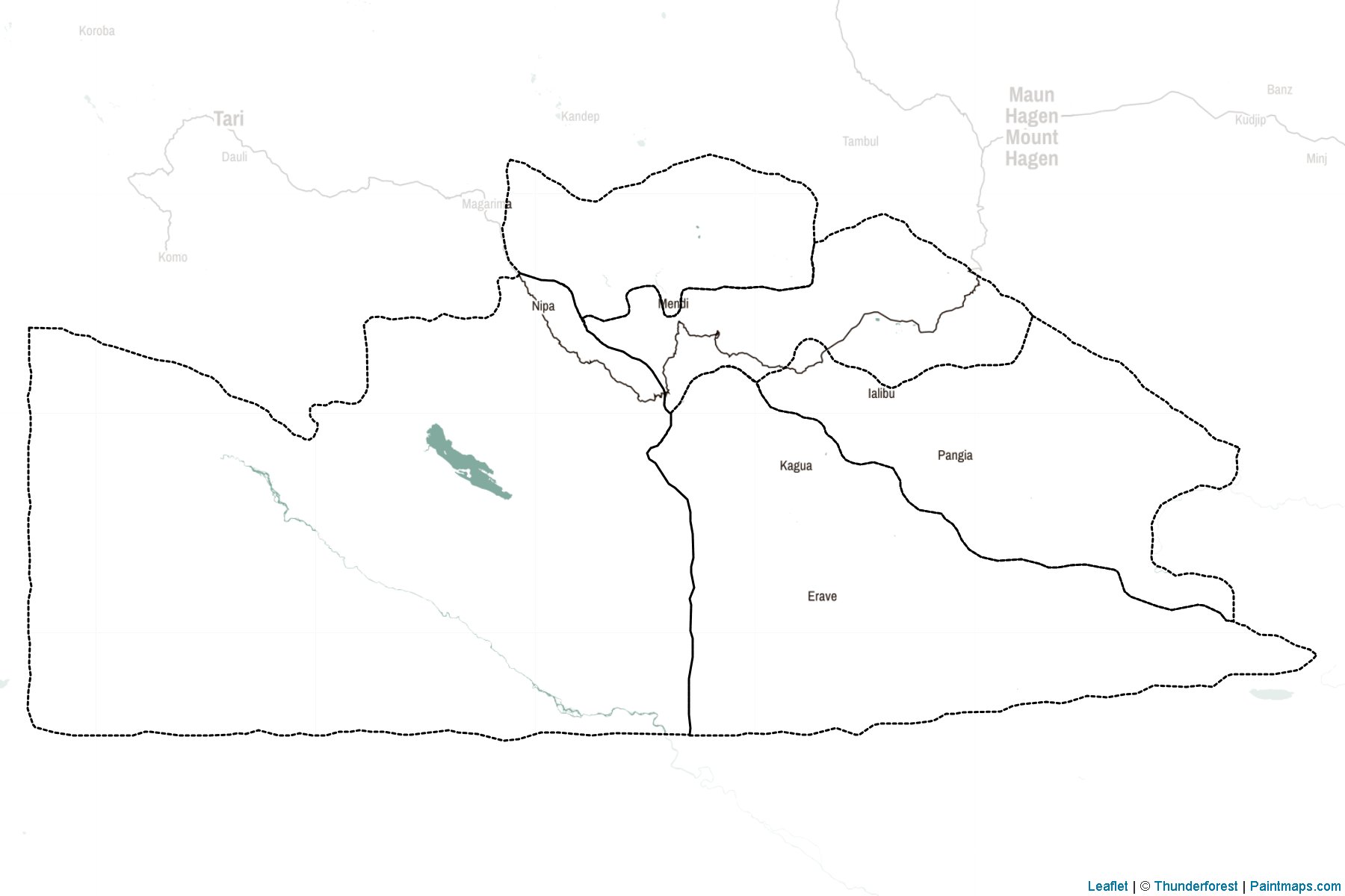 Muestras de recorte de mapas Southern Highlands (Papúa Nueva Guinea)-2