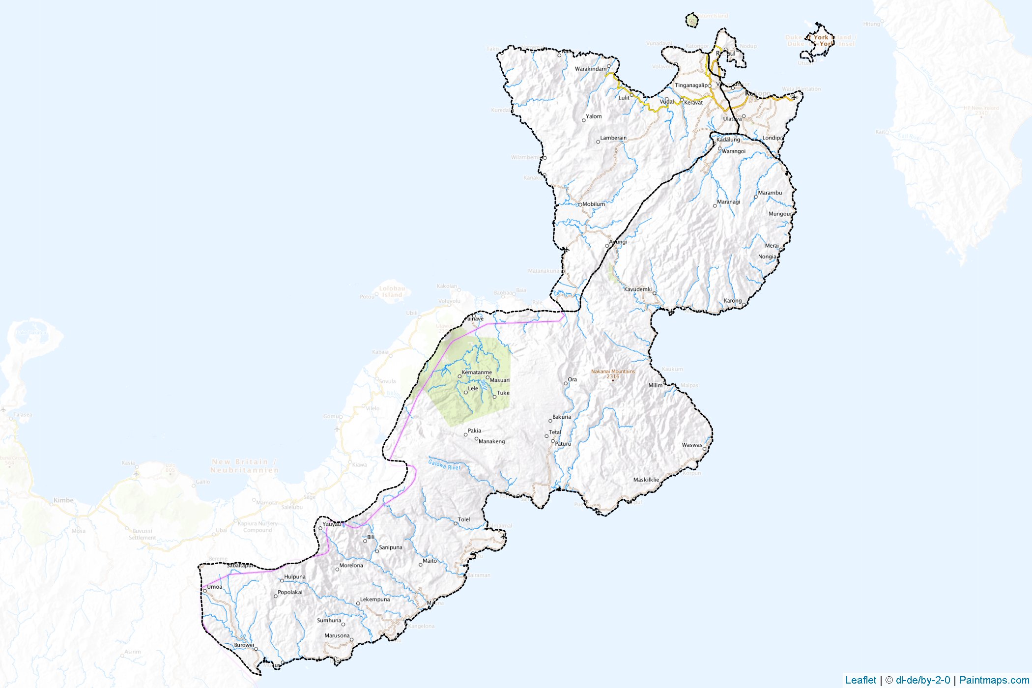 East New Britain (Papua New Guinea) Map Cropping Samples-1