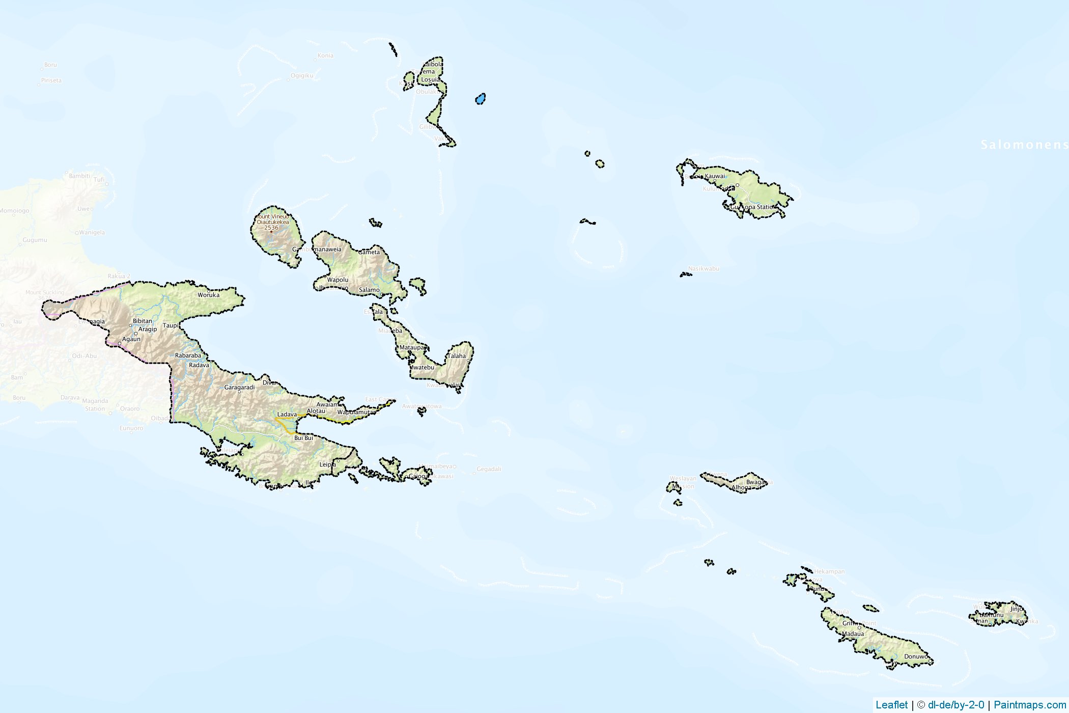 Milne Bay (Papua New Guinea) Map Cropping Samples-1