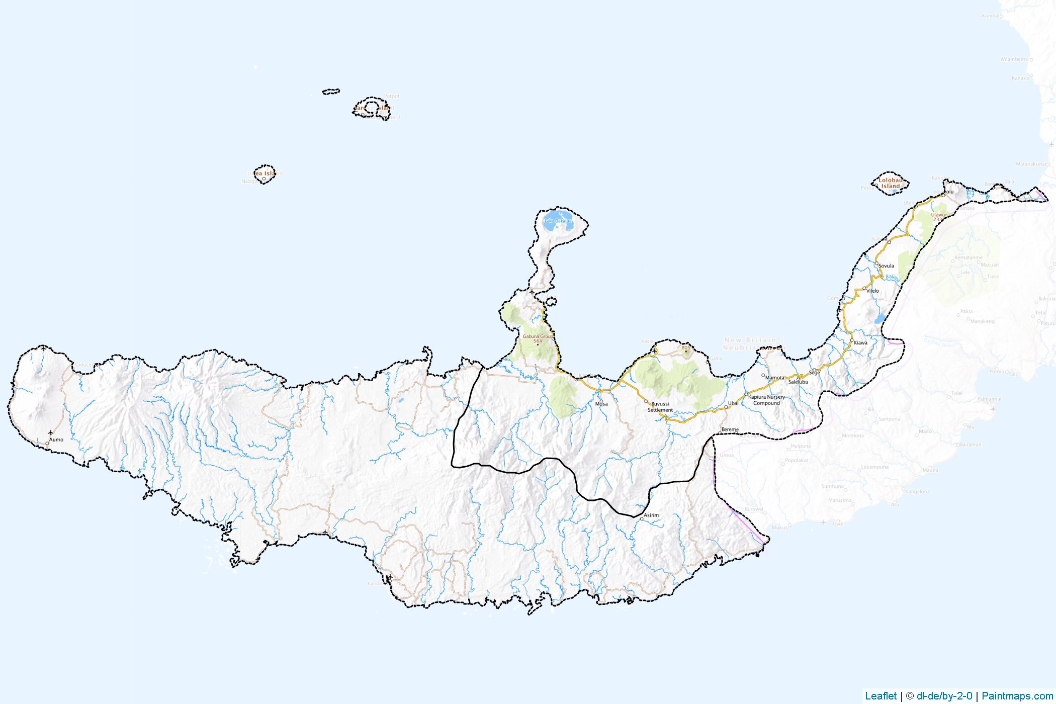 West New Britain (Papua New Guinea) Map Cropping Samples-1