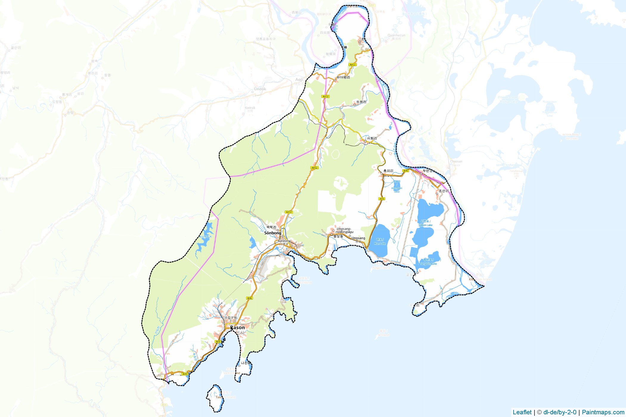 Hamgyong-bukto (North Korea) Map Cropping Samples-1