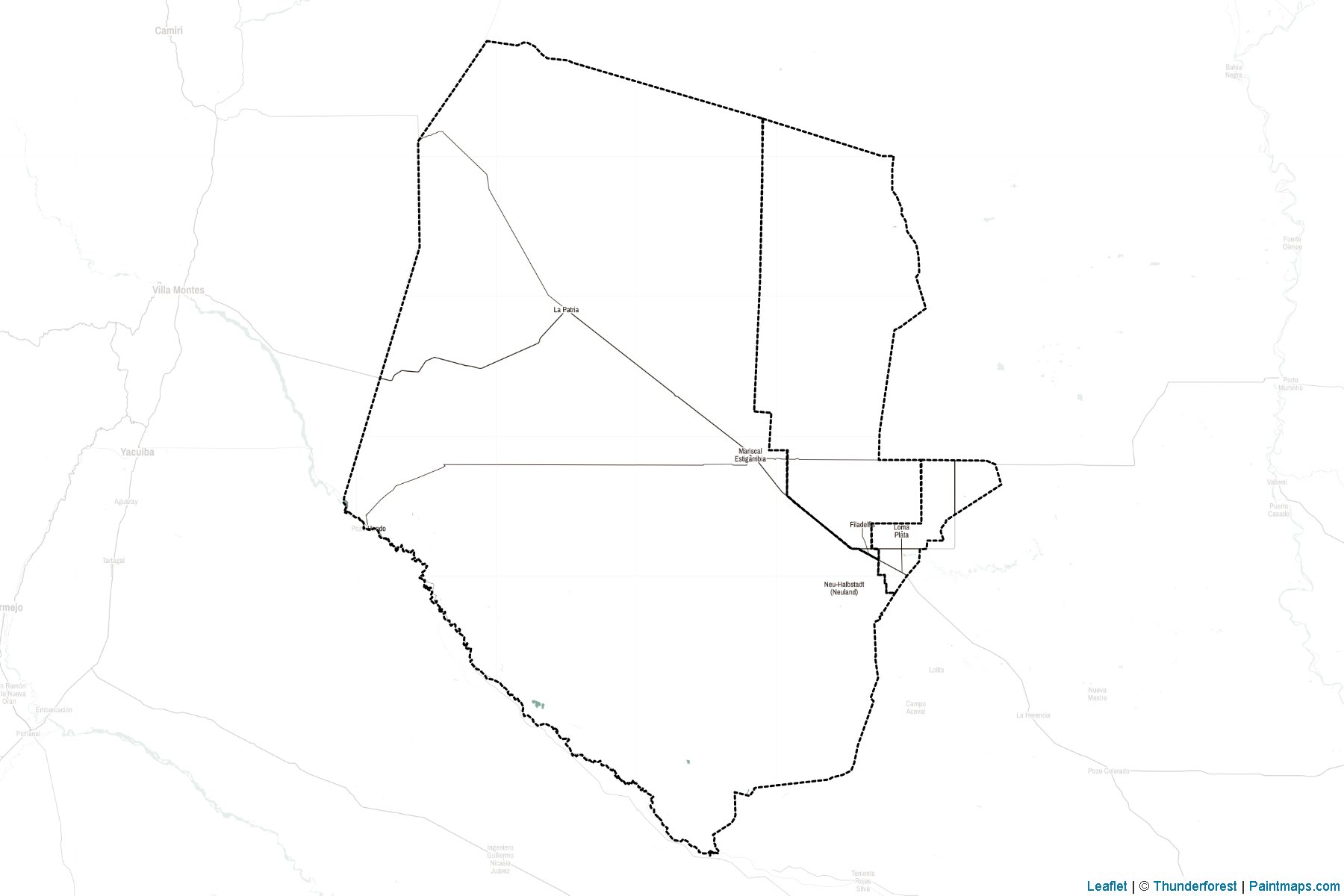 Muestras de recorte de mapas Boquerón (Paraguay)-2