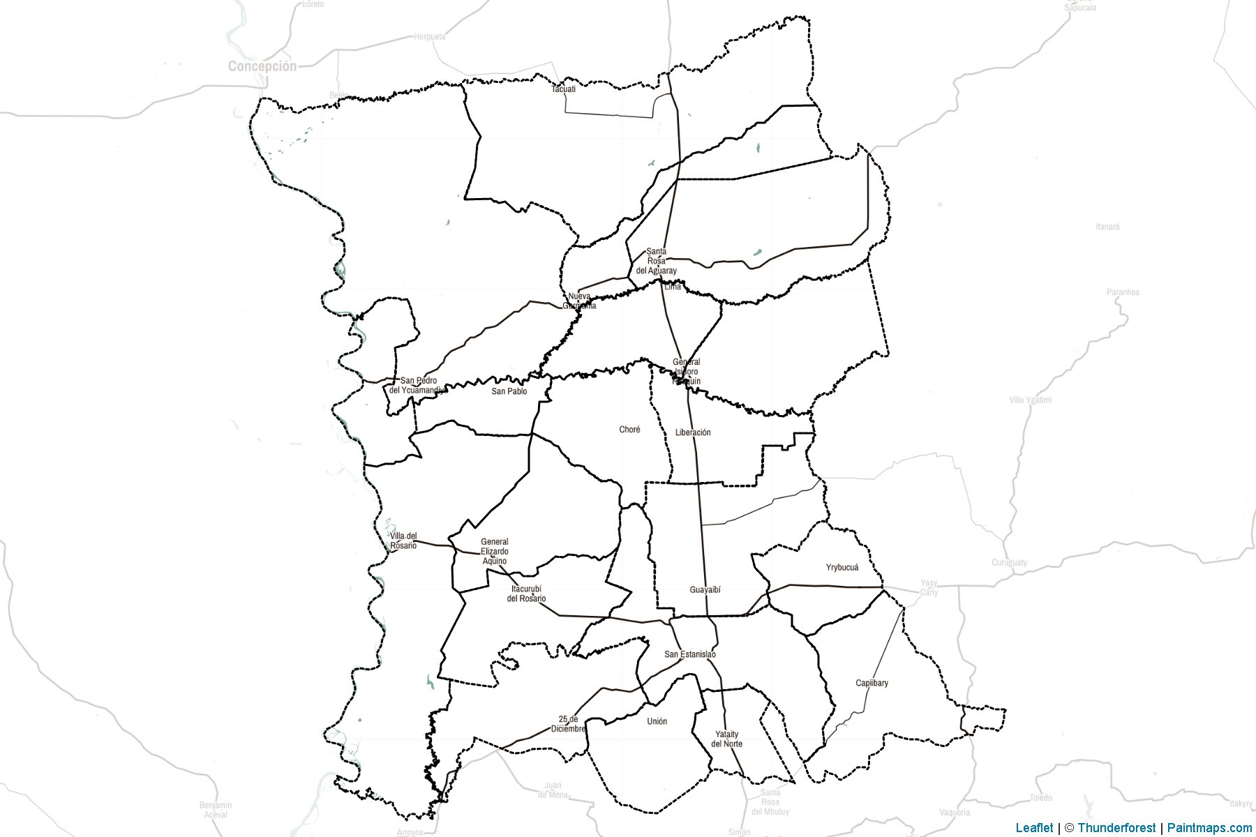 San Pedro (Paraguay) Map Cropping Samples-2