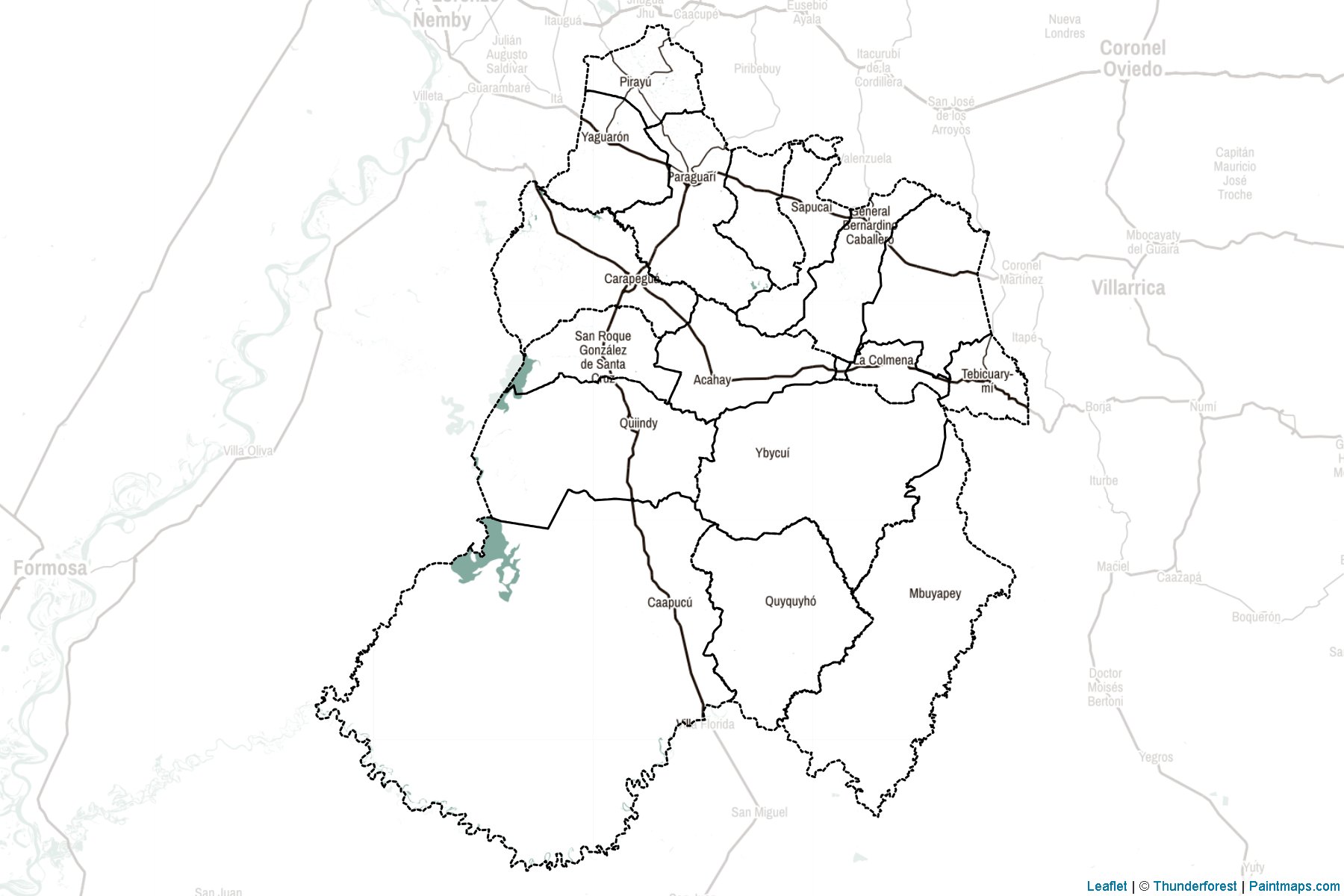 Paraguarí (Paraguay) Haritası Örnekleri-2