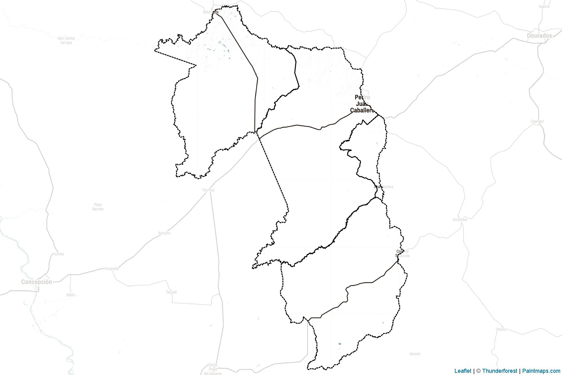 Muestras de recorte de mapas Amambay (Paraguay)-2