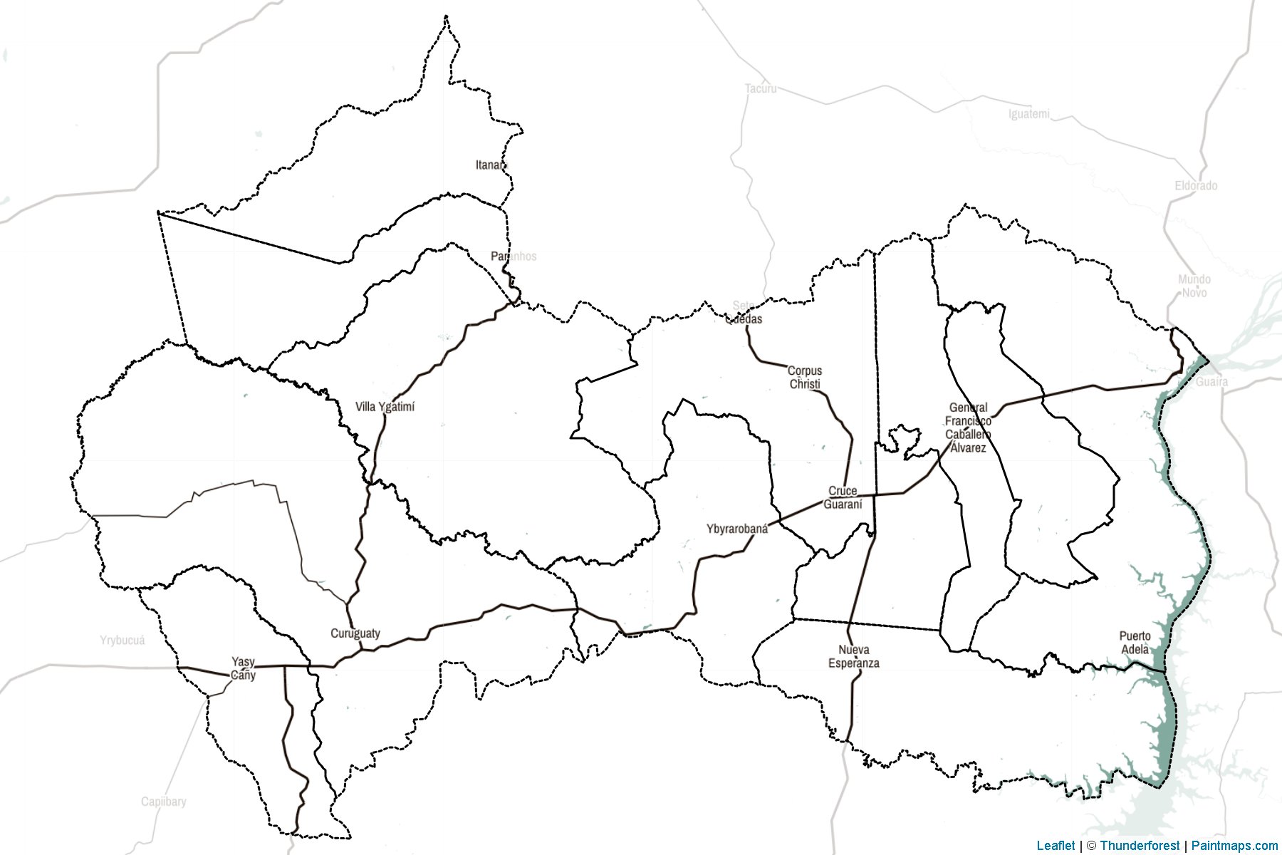 Muestras de recorte de mapas Canindeyú (Paraguay)-2