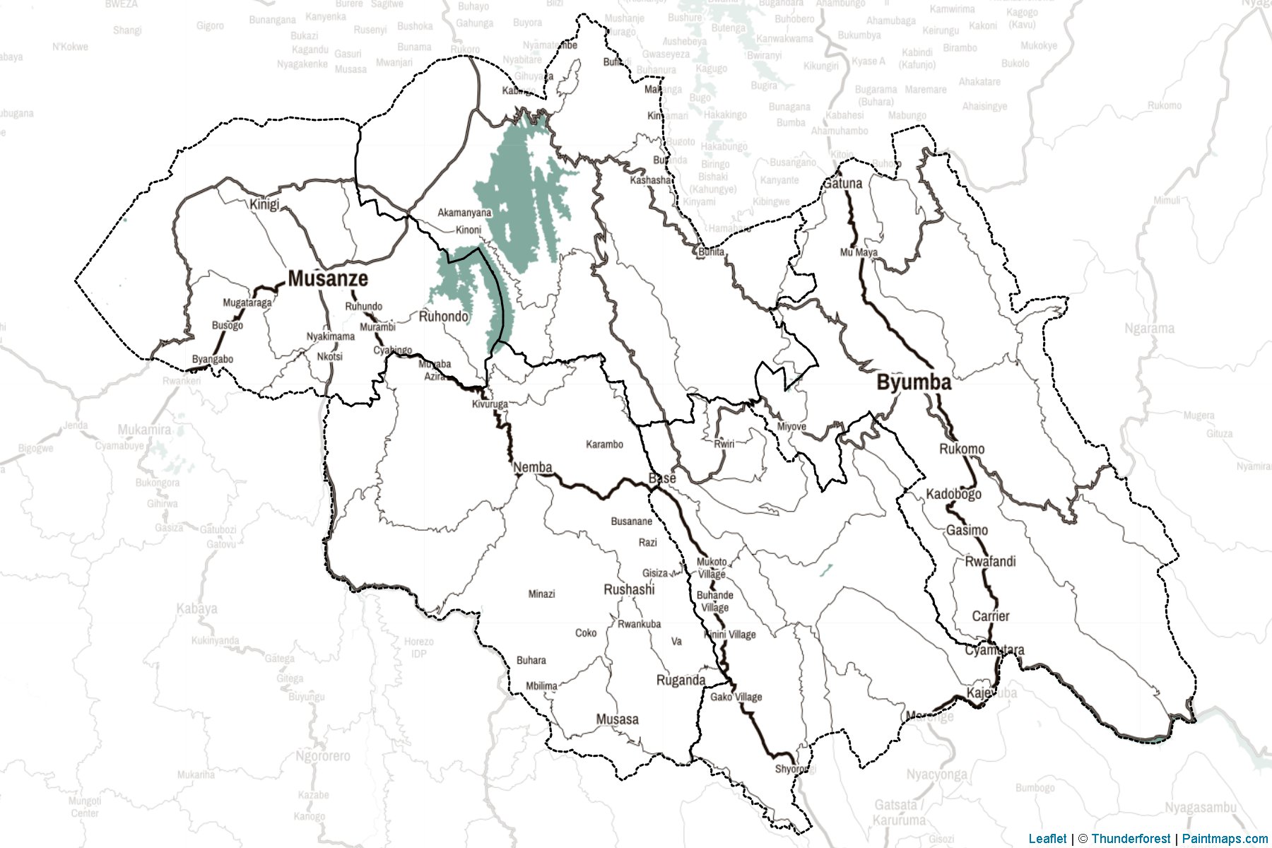 Kuzey Eyaleti (Ruanda) Haritası Örnekleri-2