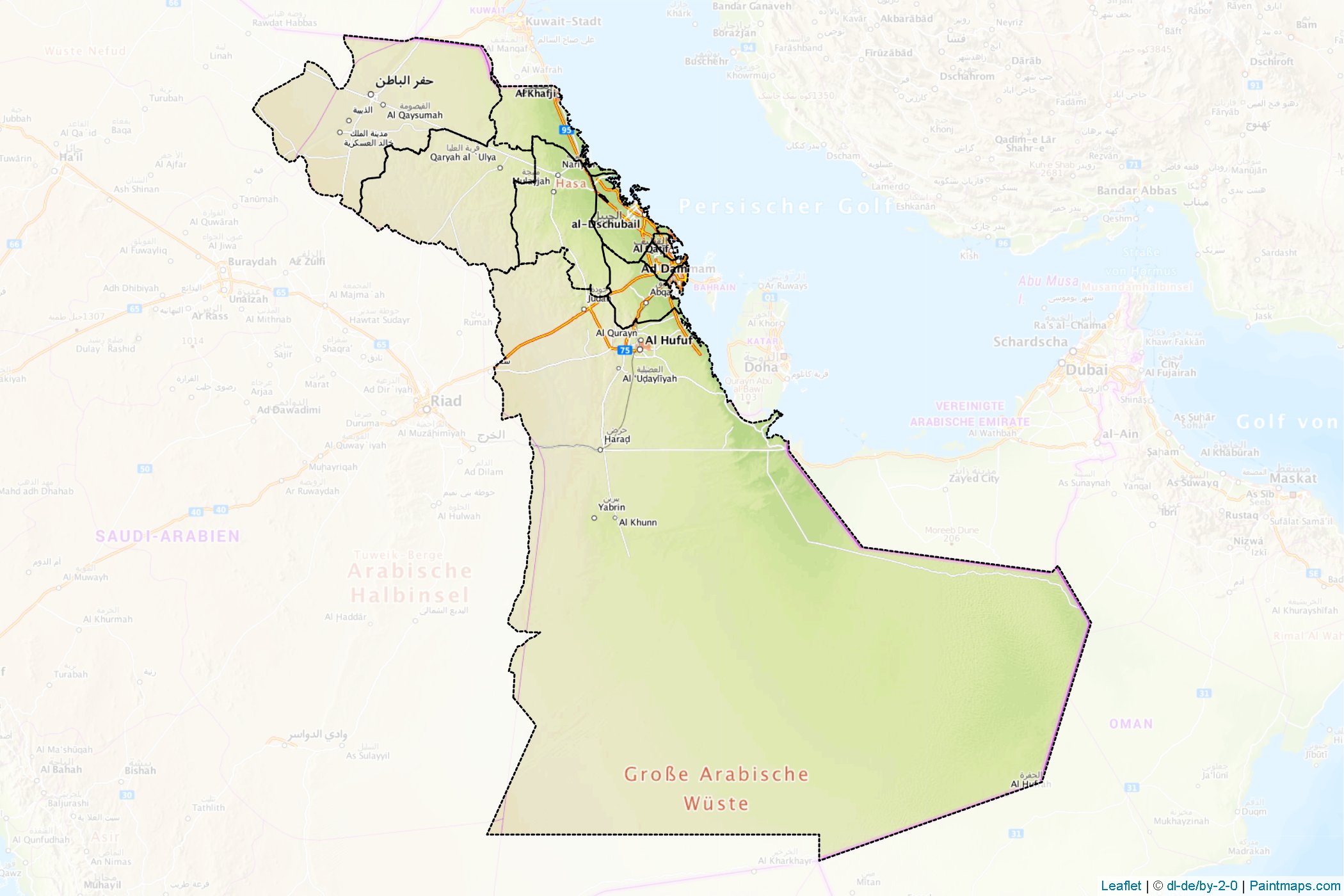 Eastern Province (Saudi Arabia) Map Cropping Samples-1