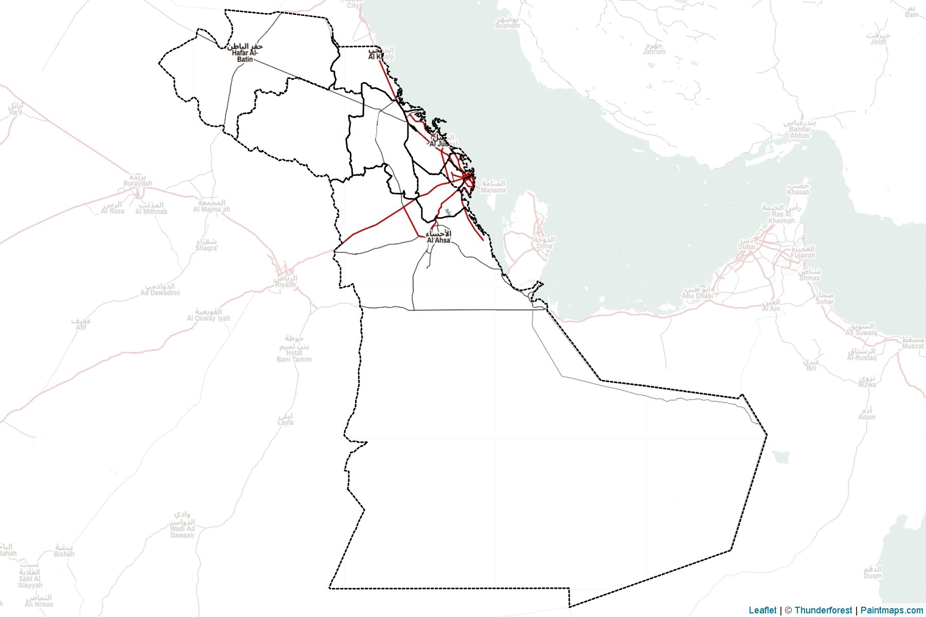 Eastern Province (Saudi Arabia) Map Cropping Samples-2