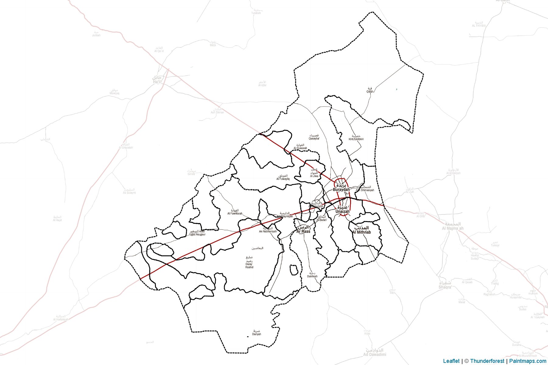 Al-Qassim (Saudi Arabia) Map Cropping Samples-2