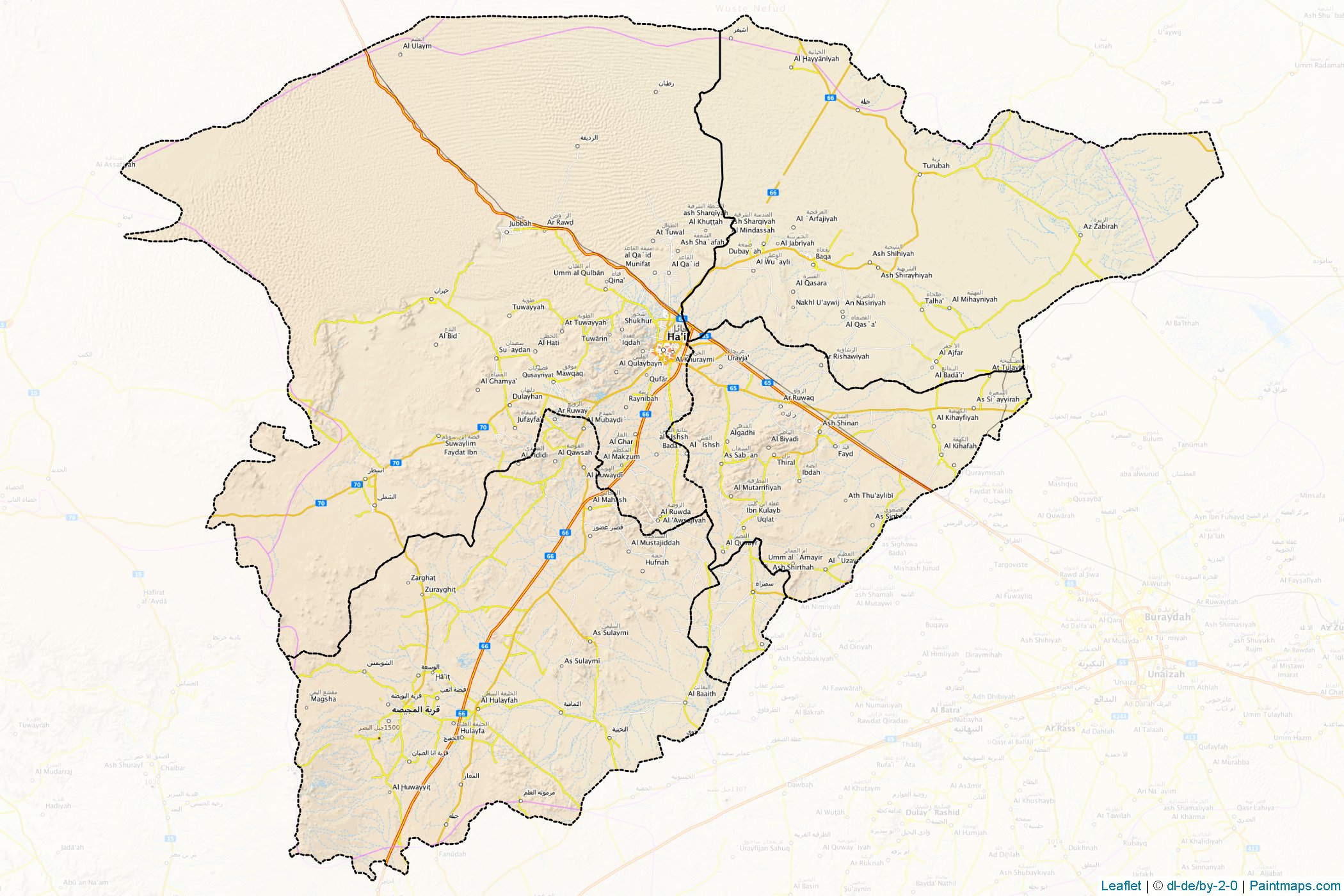 Muestras de recorte de mapas Ha'il (Arabia Saudita)-1