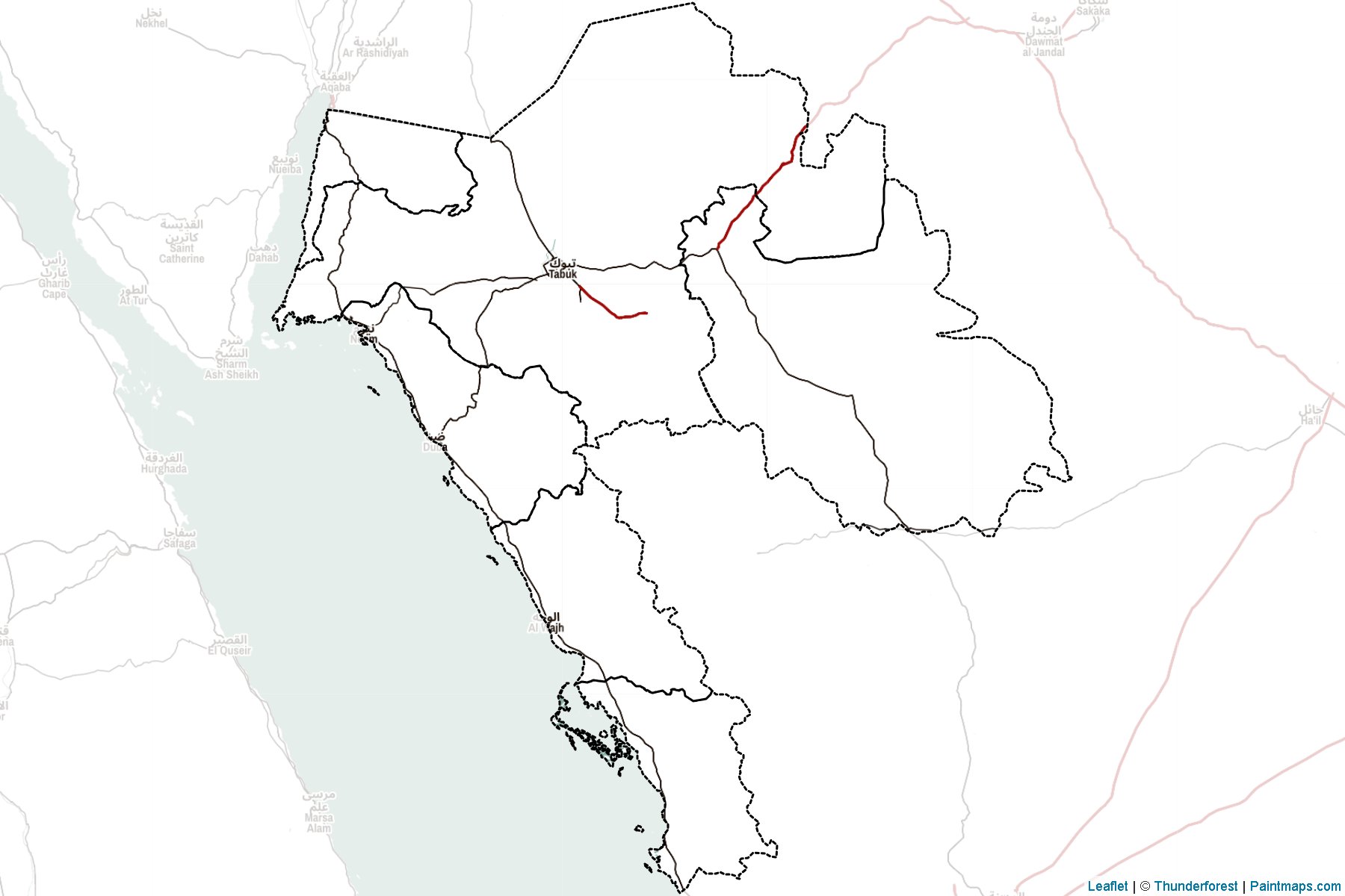 Tabuk (Saudi Arabia) Map Cropping Samples-2