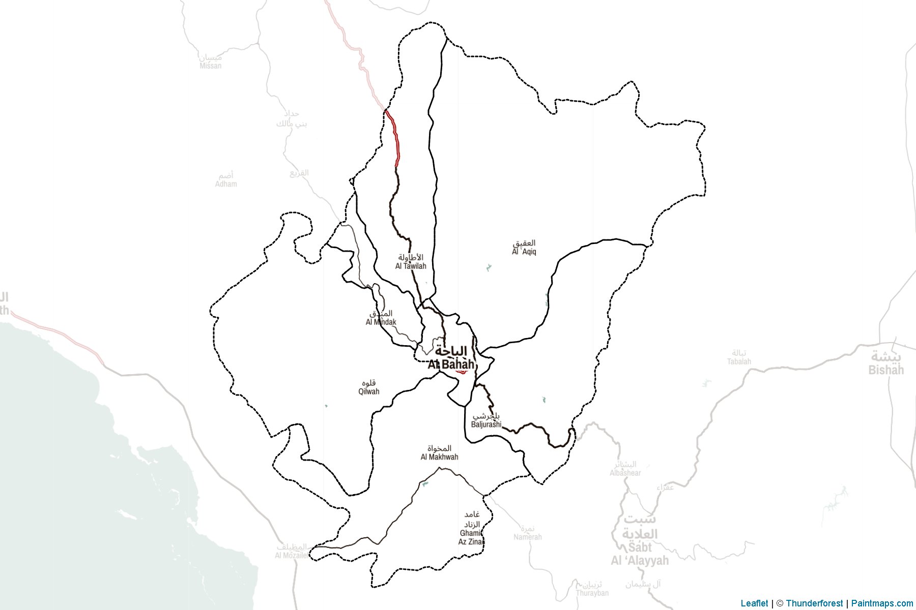 Al-Bahah (Saudi Arabia) Map Cropping Samples-2