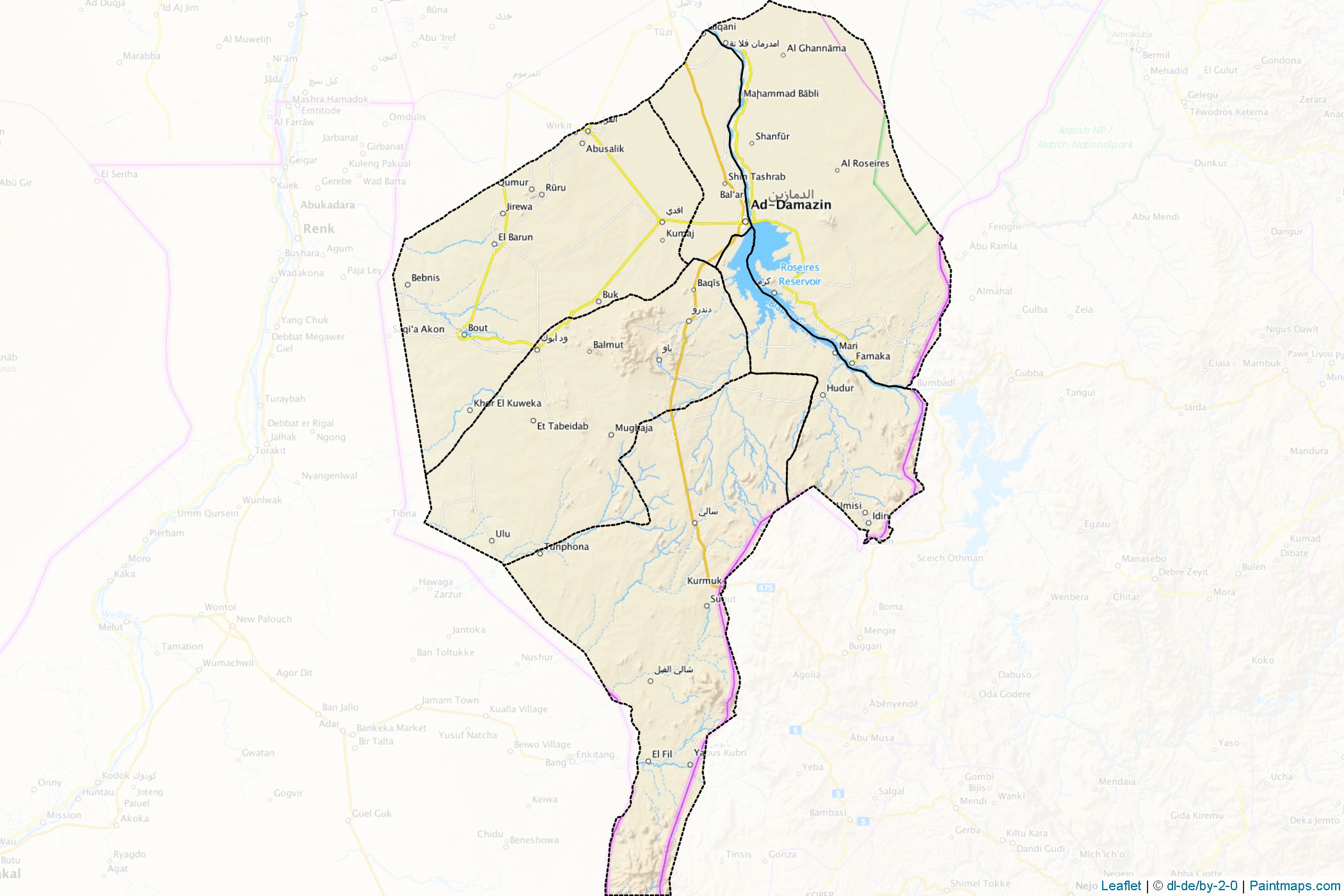 Mavi Nil (Sudan) Haritası Örnekleri-1