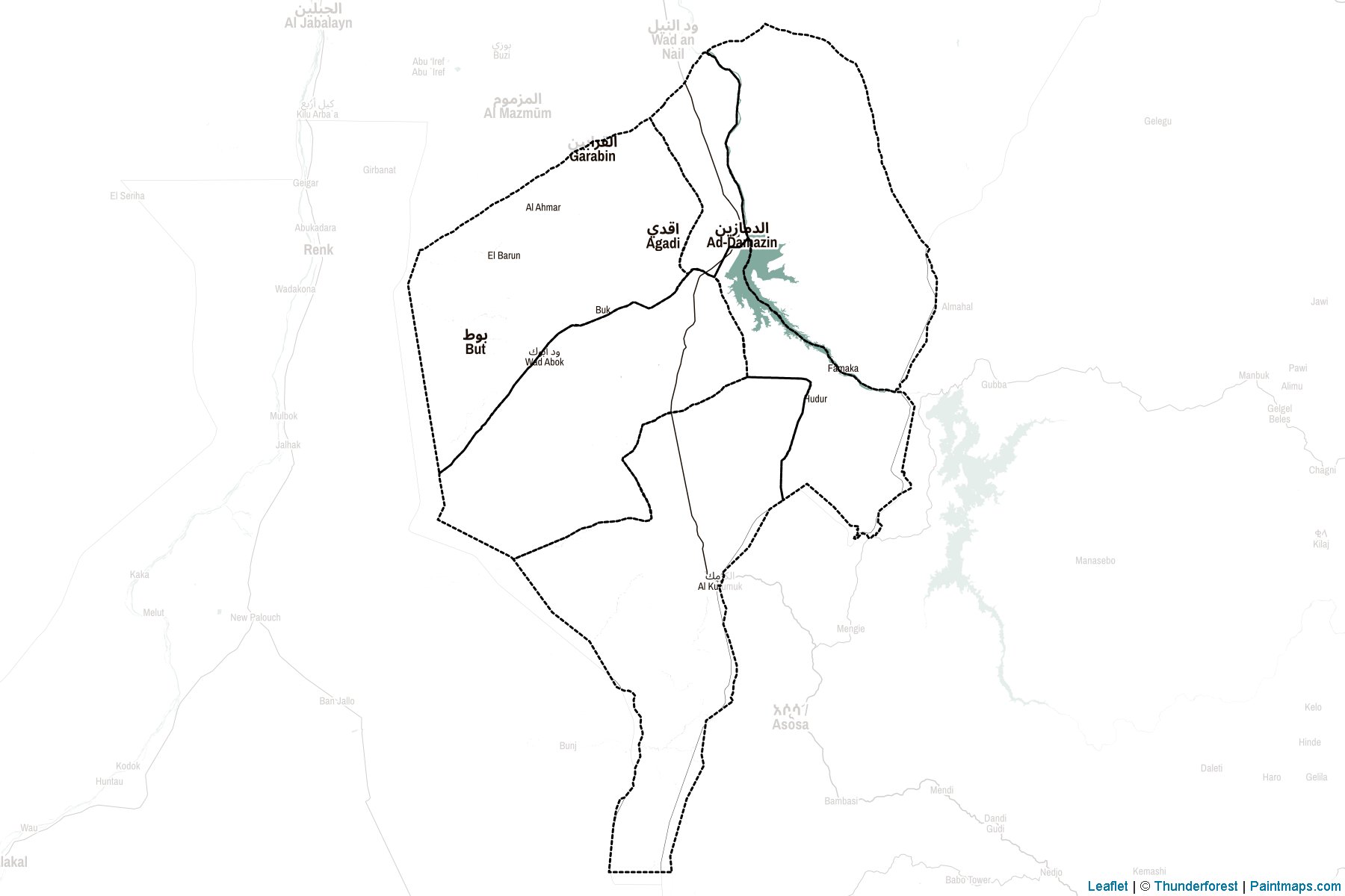 Mavi Nil (Sudan) Haritası Örnekleri-2