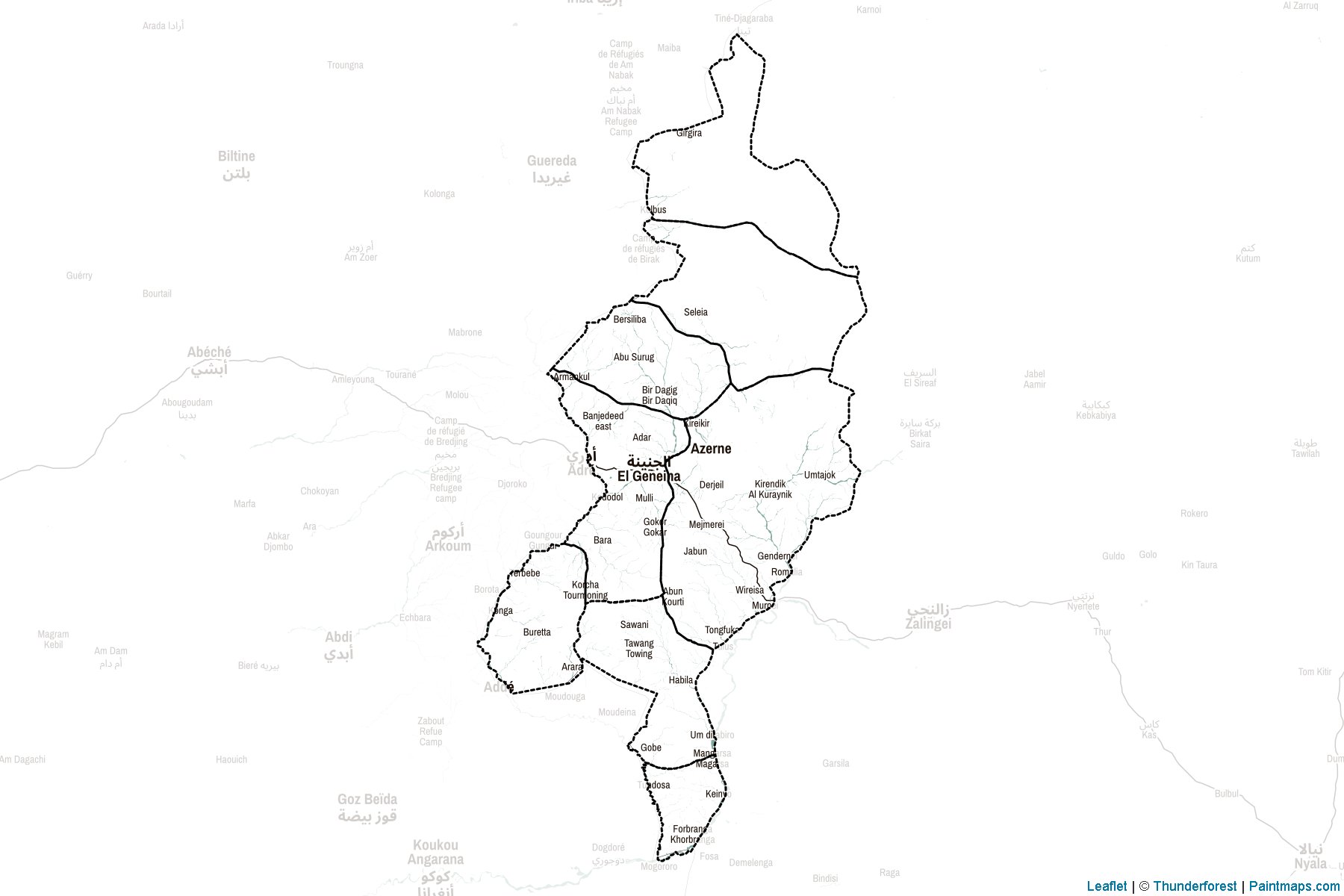 Batı Darfur Eyaleti (Sudan) Haritası Örnekleri-2