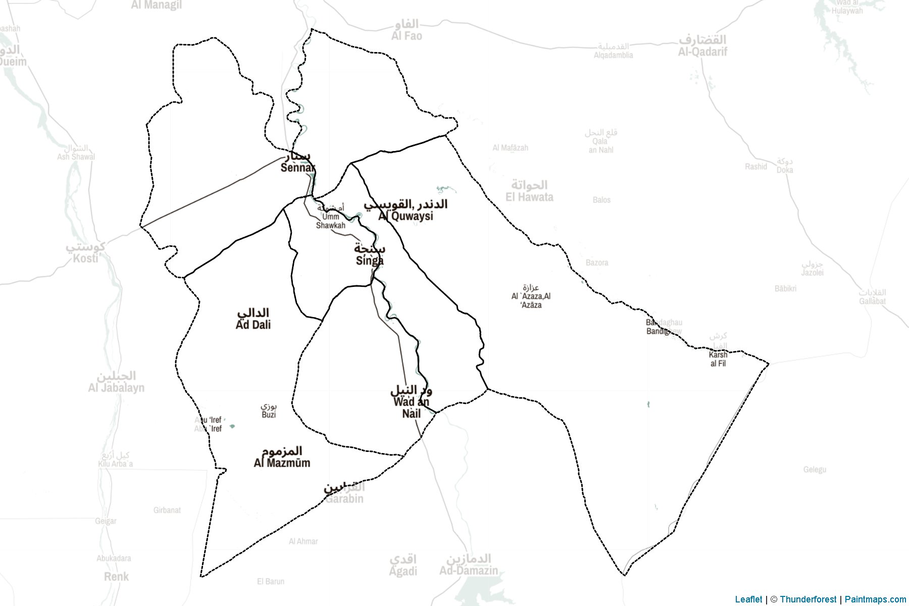 Sinnar (Sudan) Map Cropping Samples-2