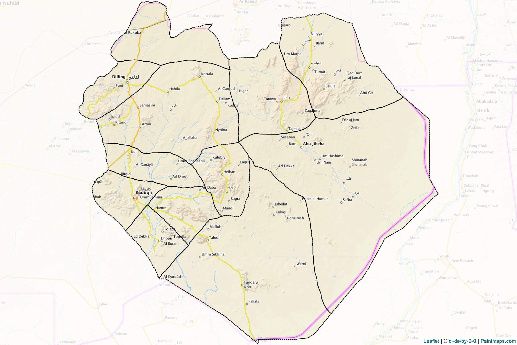 Janub Kurdufan (Sudan) Map Cropping Samples-1