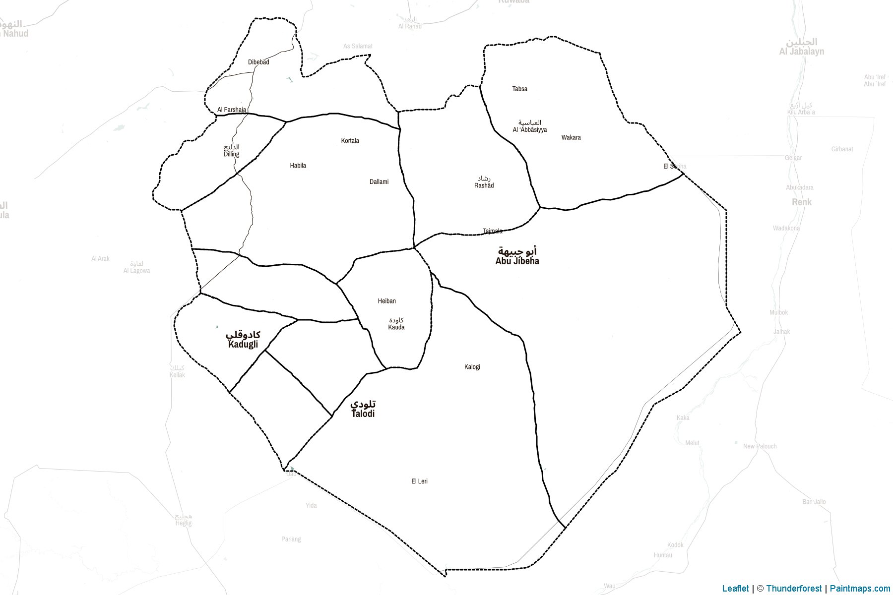 Janub Kurdufan (Sudan) Map Cropping Samples-2