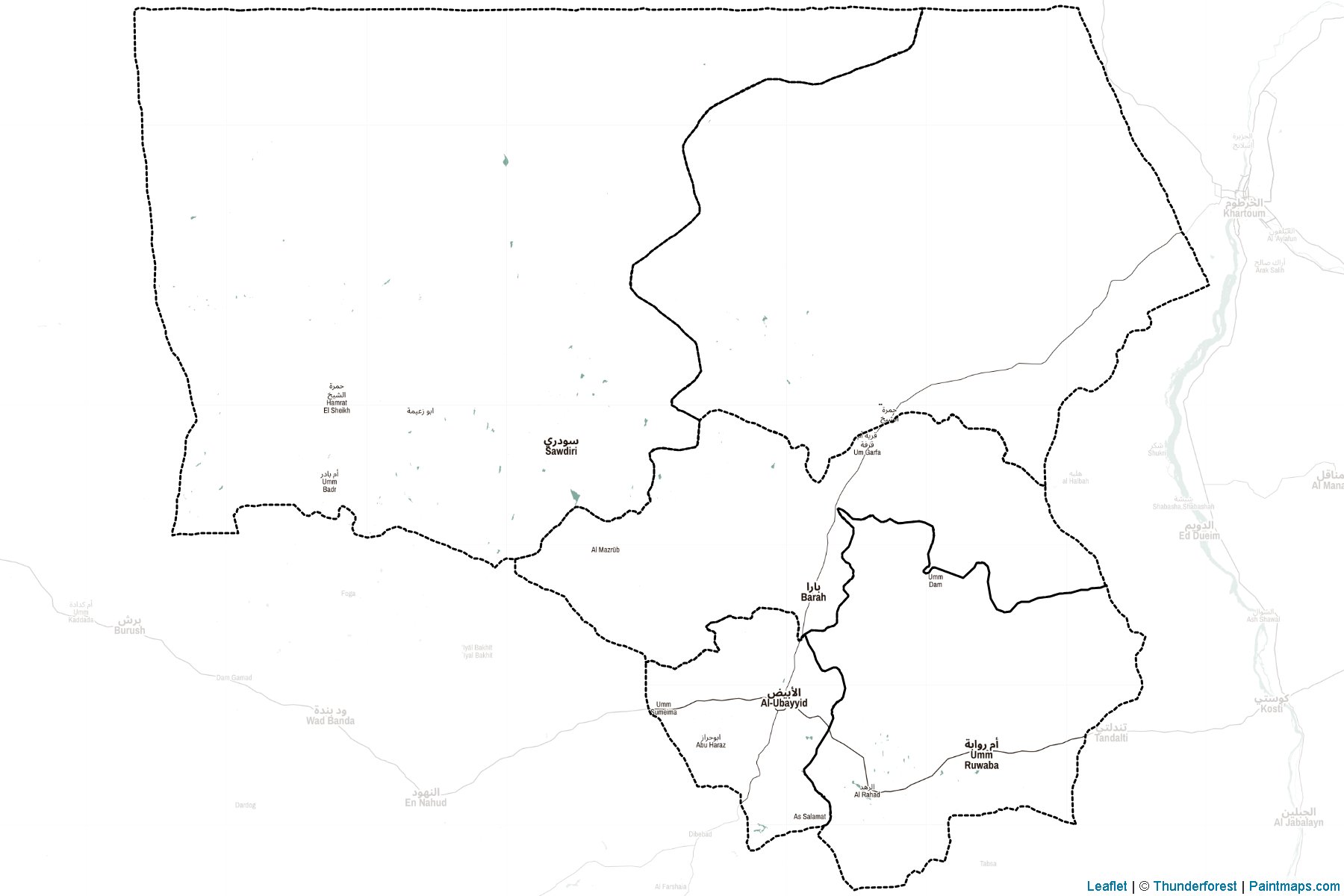 Kuzey Kordofan Eyaleti (Sudan) Haritası Örnekleri-2