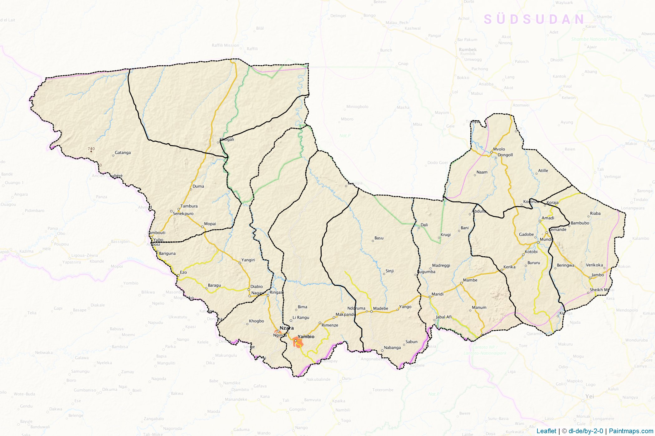 Western Equatoria (South Sudan) Map Cropping Samples-1