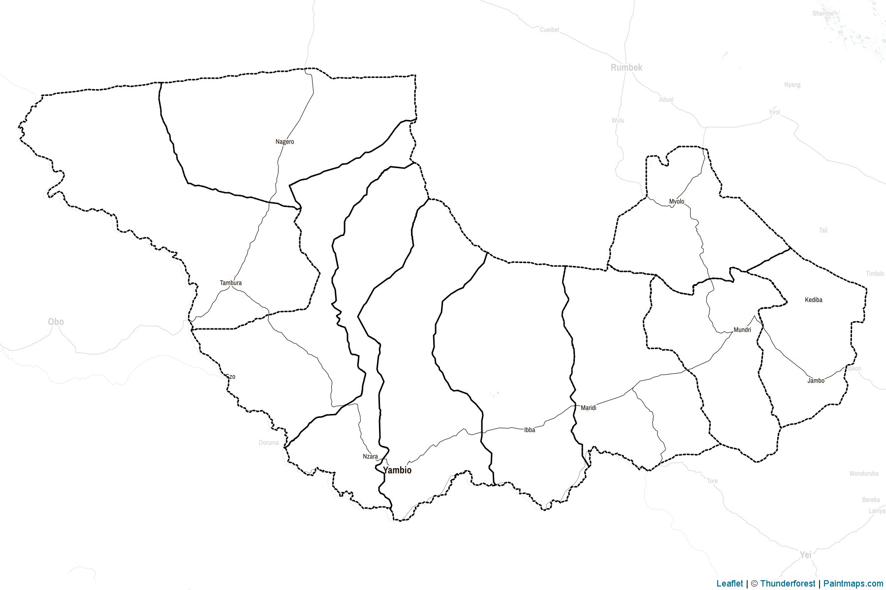 Western Equatoria (South Sudan) Map Cropping Samples-2