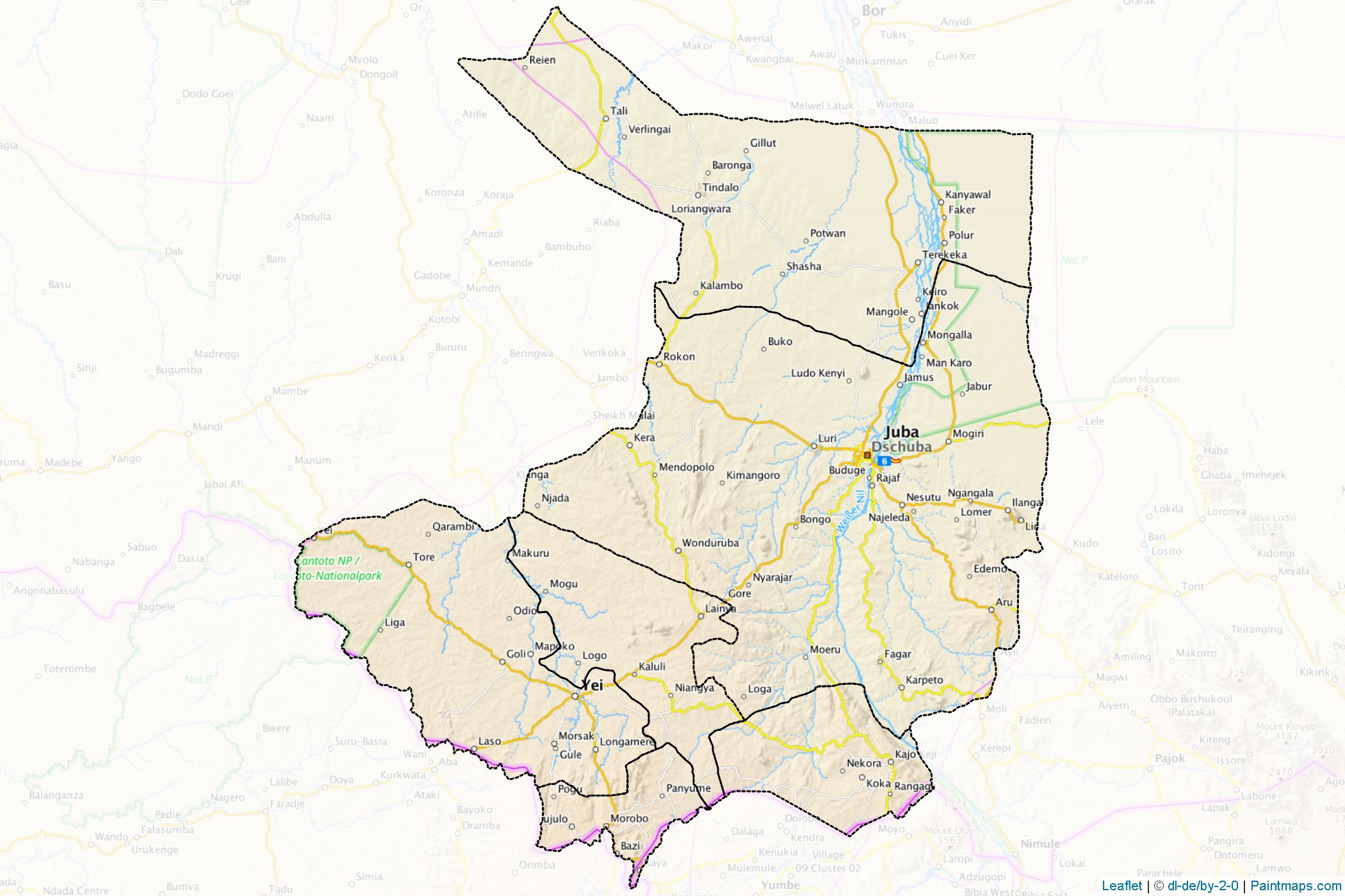 Central Equatoria (South Sudan) Map Cropping Samples-1