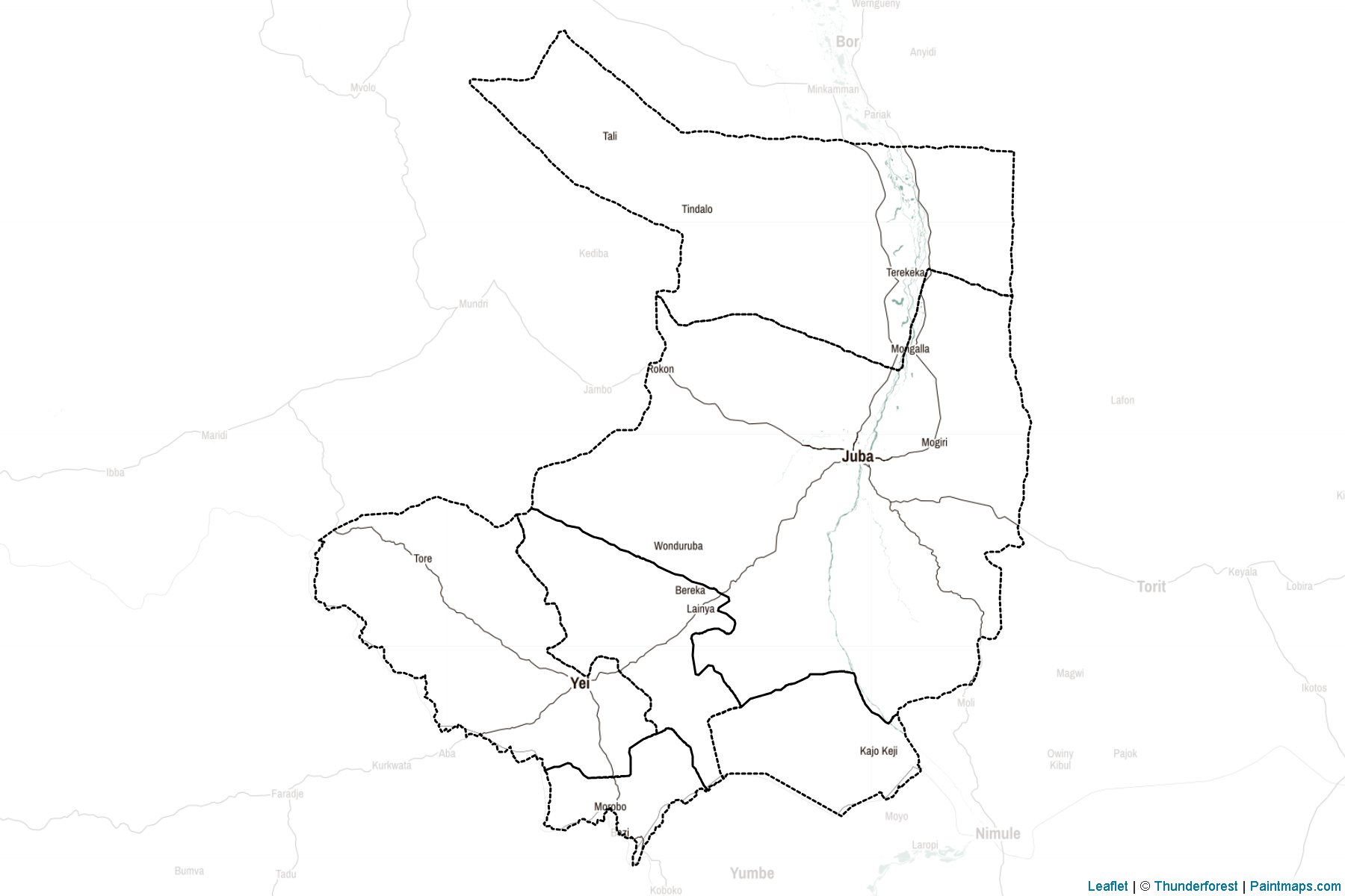 Central Equatoria (South Sudan) Map Cropping Samples-2