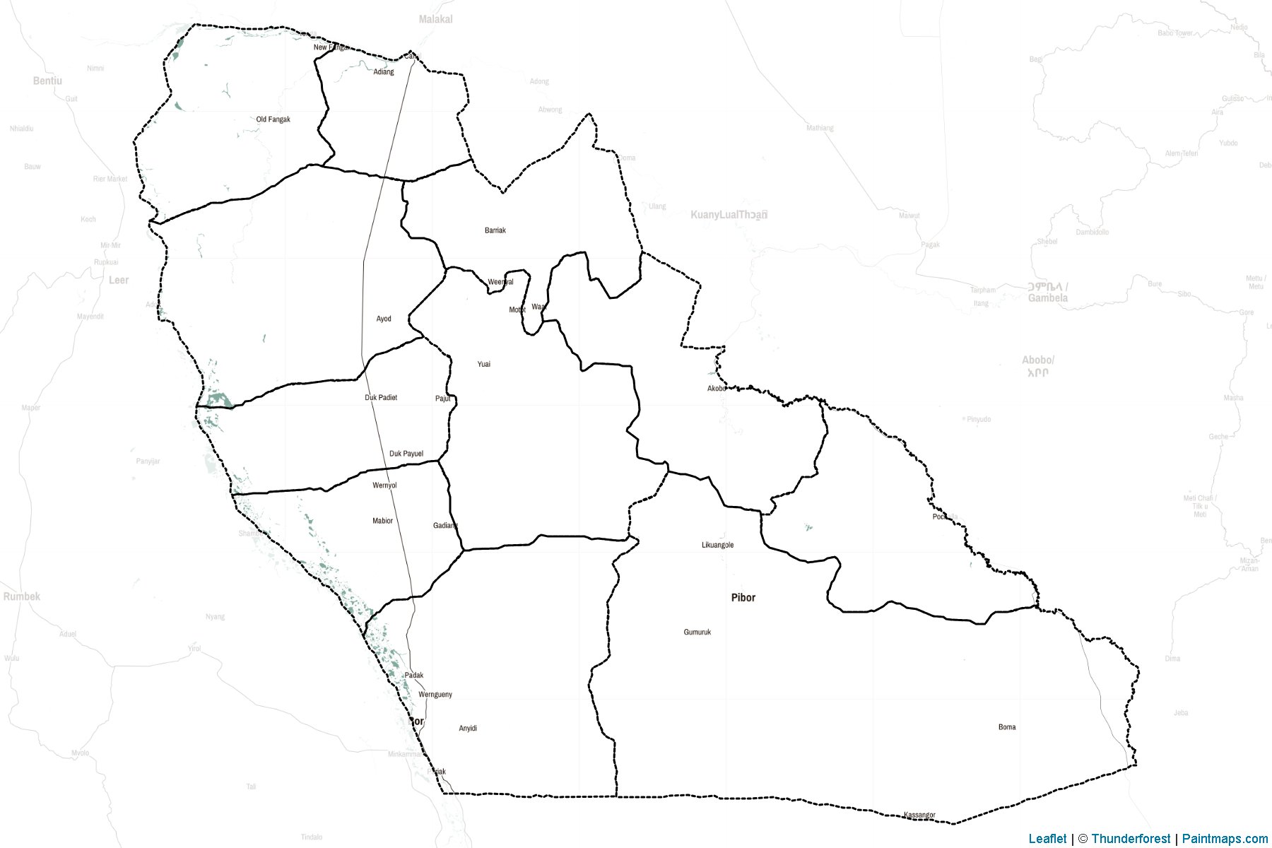 Jonglei (South Sudan) Map Cropping Samples-2