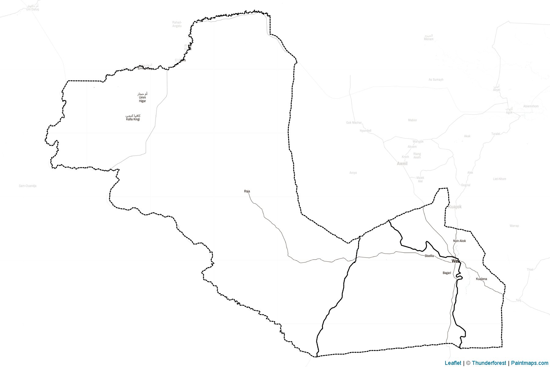 Western Bahr el Ghazal (South Sudan) Map Cropping Samples-2