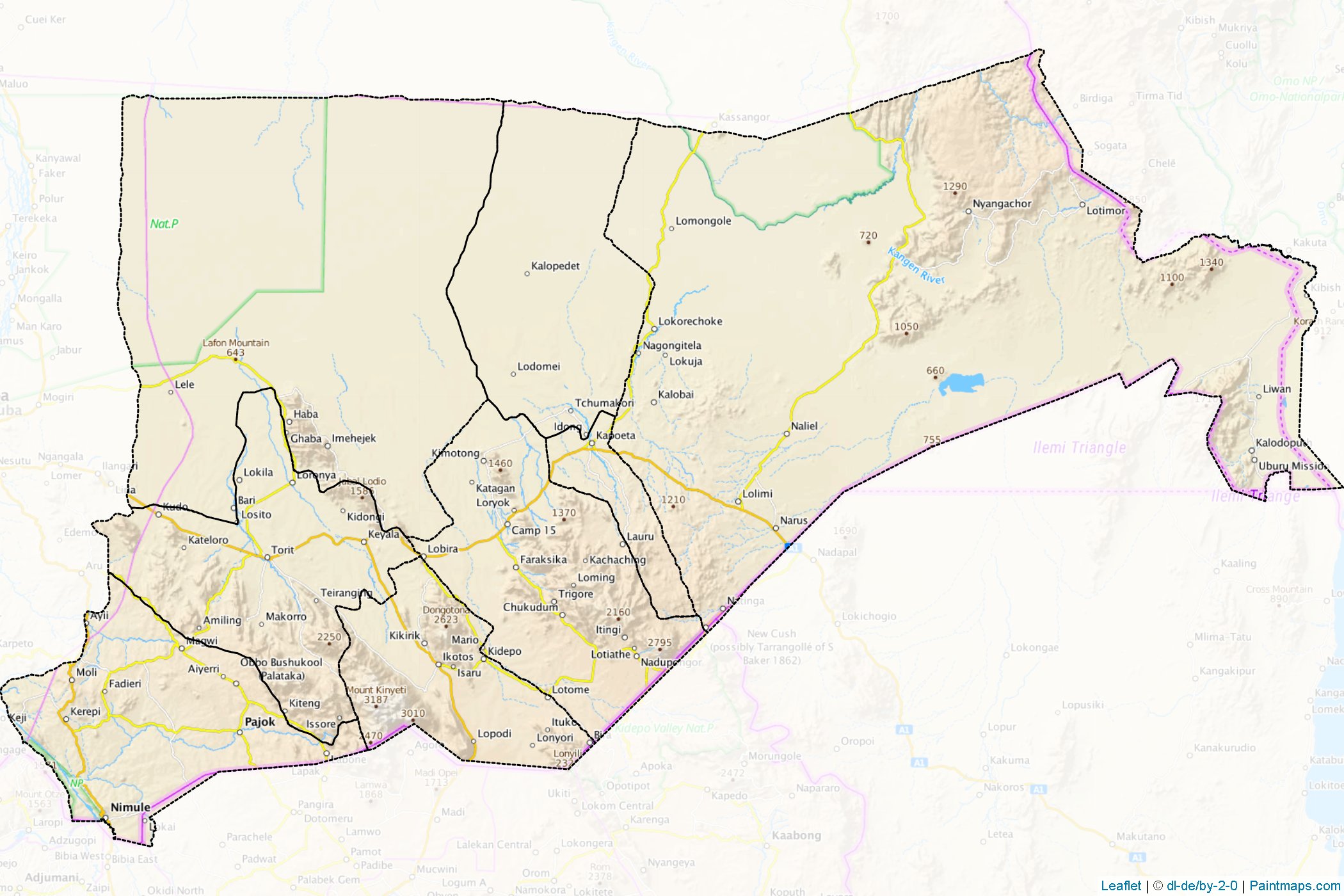 Eastern Equatoria (South Sudan) Map Cropping Samples-1