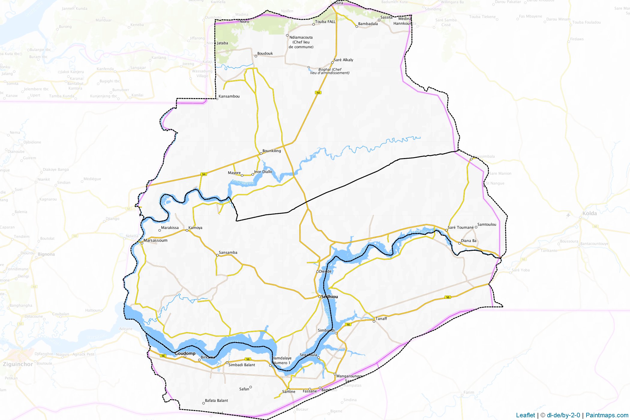 Muestras de recorte de mapas Sedhiou (Senegal)-1