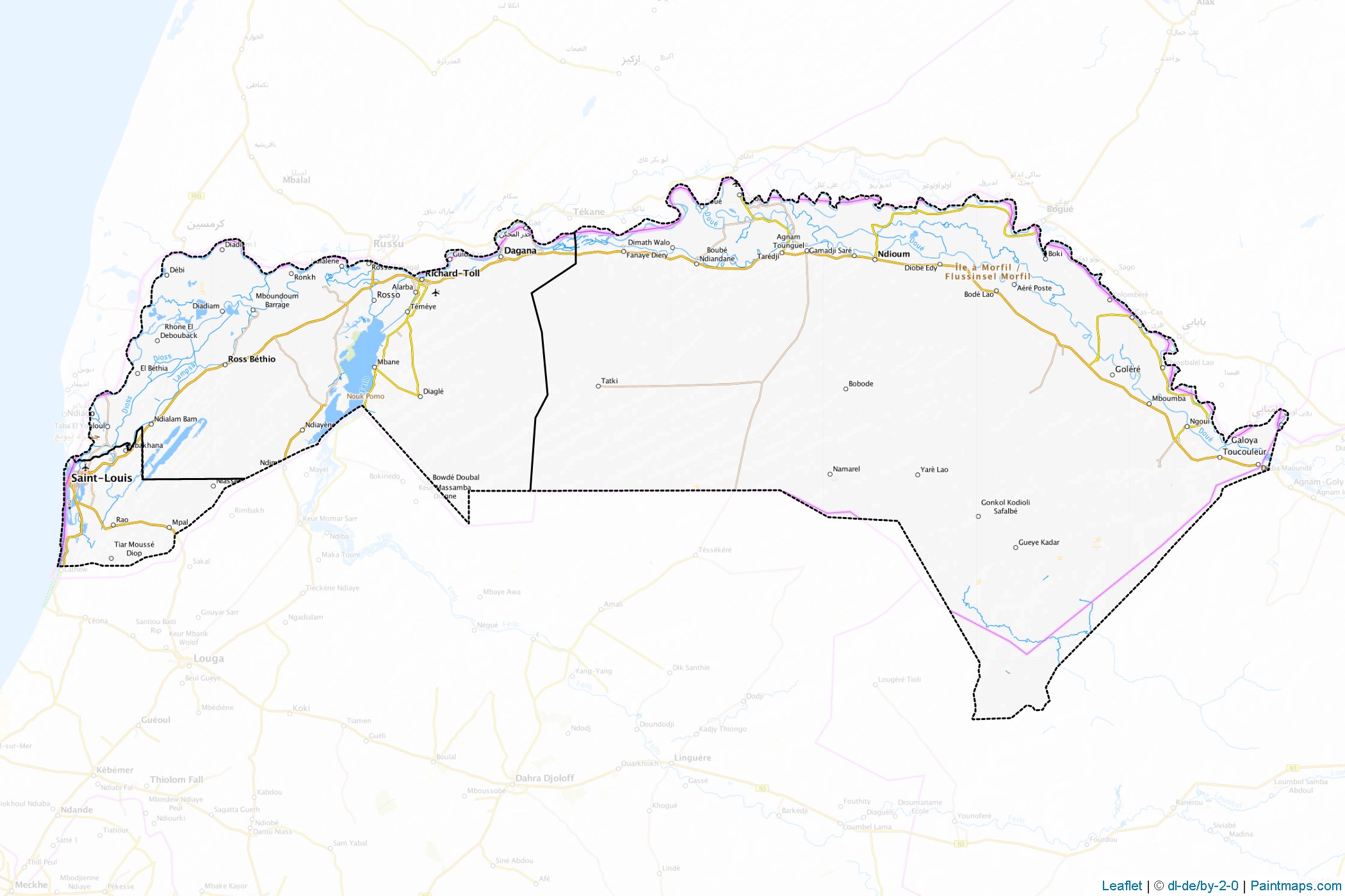 Saint-Louis (Senegal) Haritası Örnekleri-1