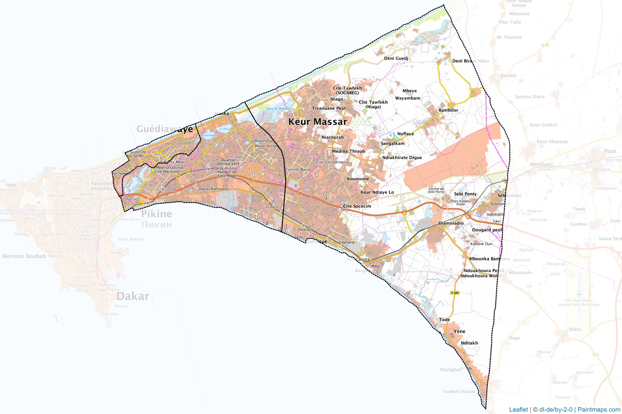 Dakar (Senegal) Map Cropping Samples-1