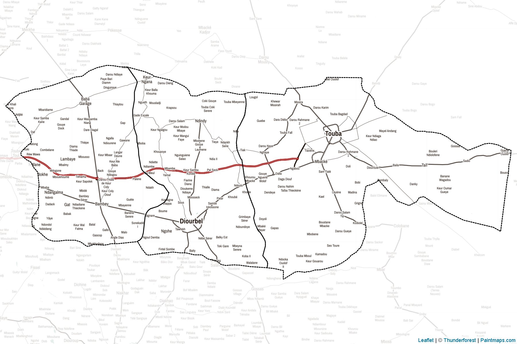 Diourbel (Senegal) Map Cropping Samples-2