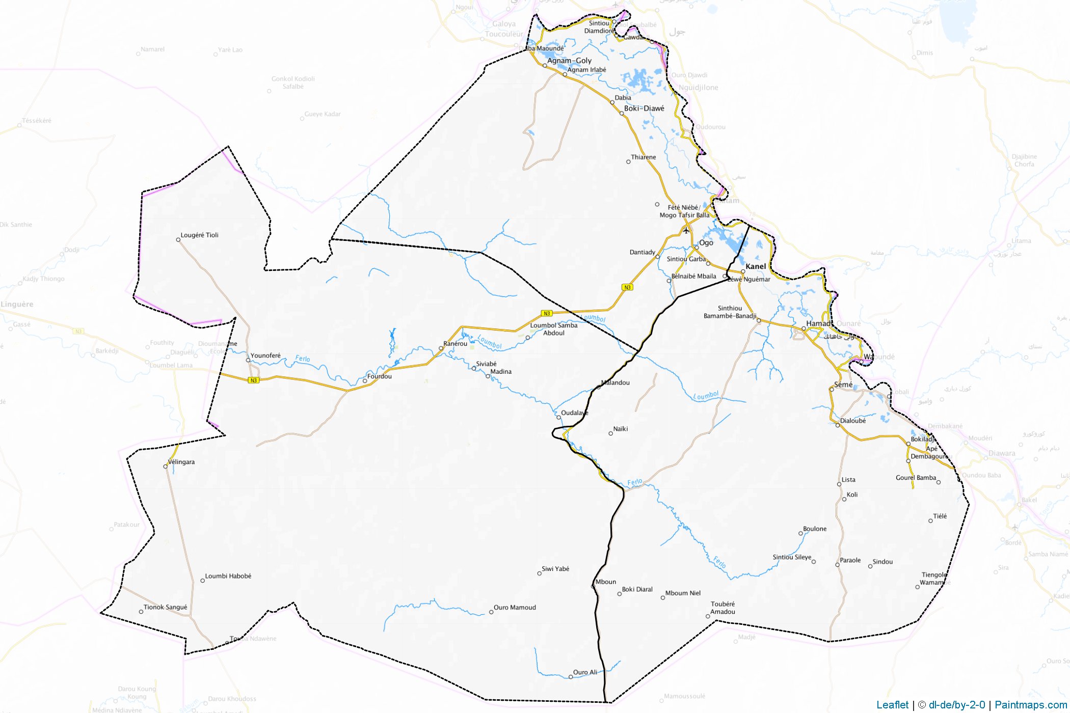 Muestras de recorte de mapas Matam (Senegal)-1