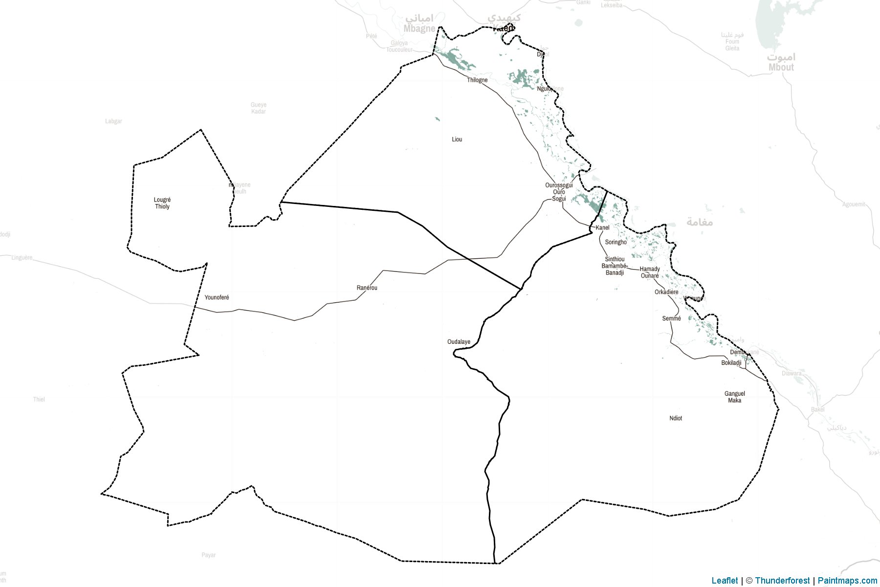 Muestras de recorte de mapas Matam (Senegal)-2