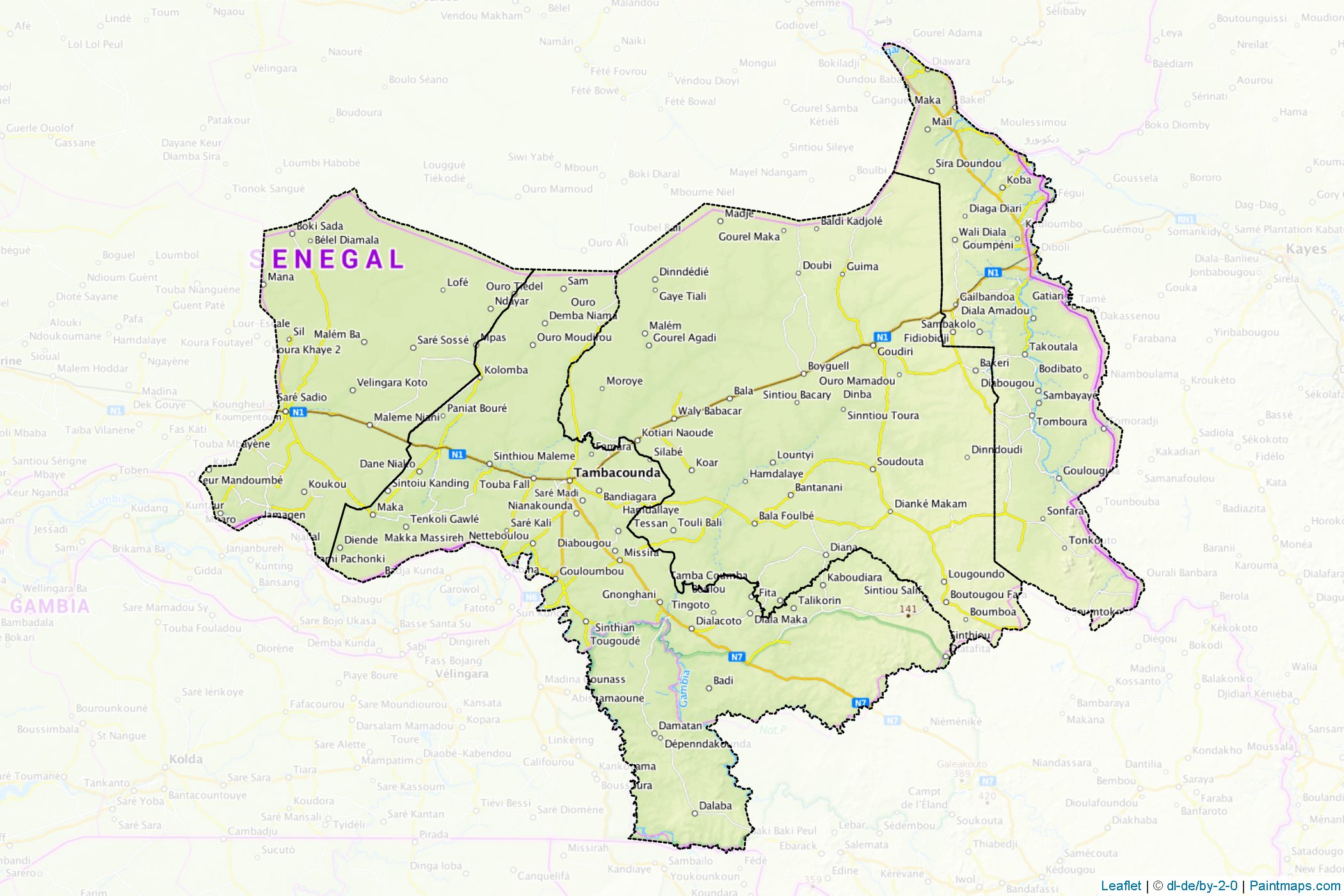 Tambacounda (Senegal) Map Cropping Samples-1