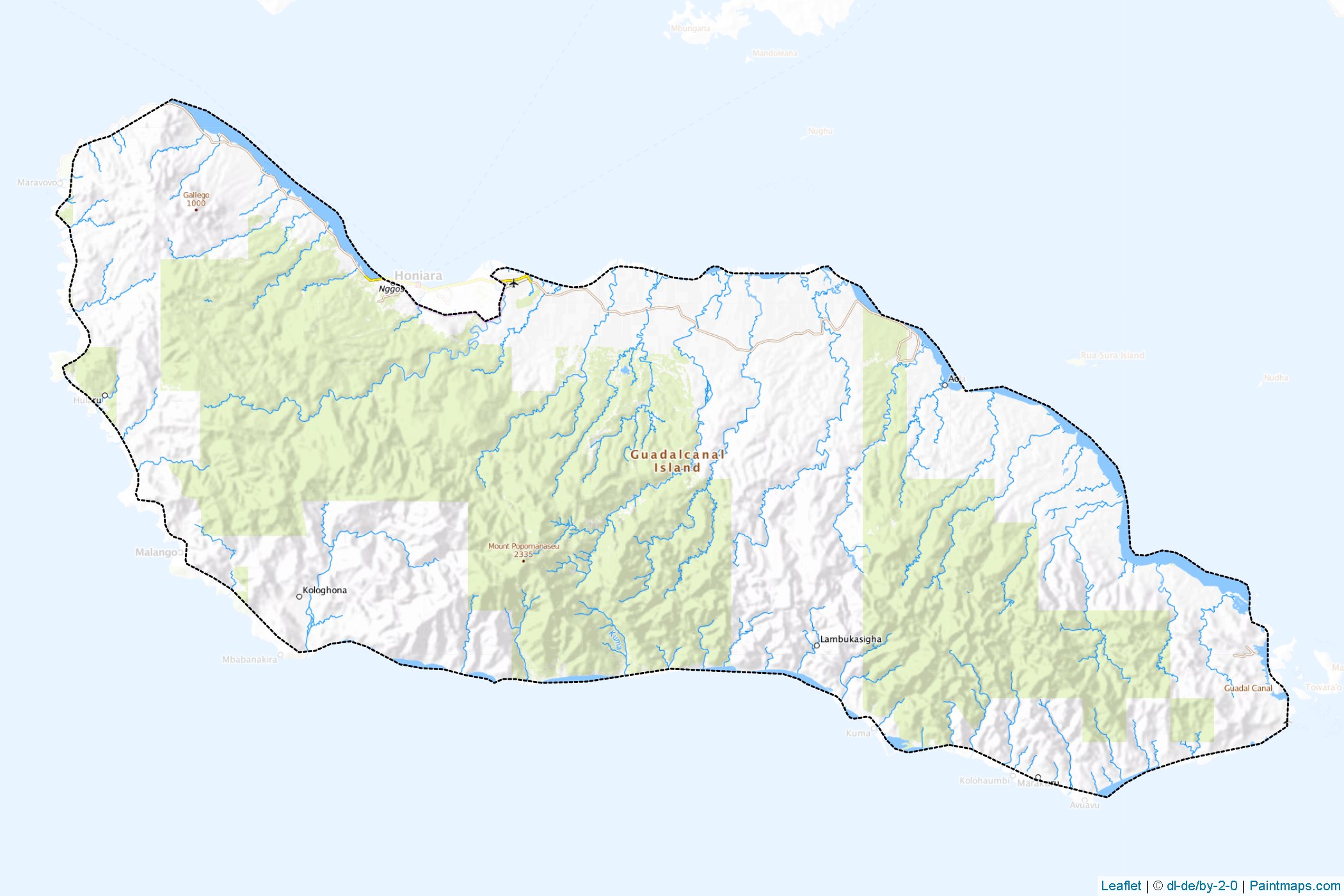 Guadalcanal (Solomon Islands) Map Cropping Samples-1