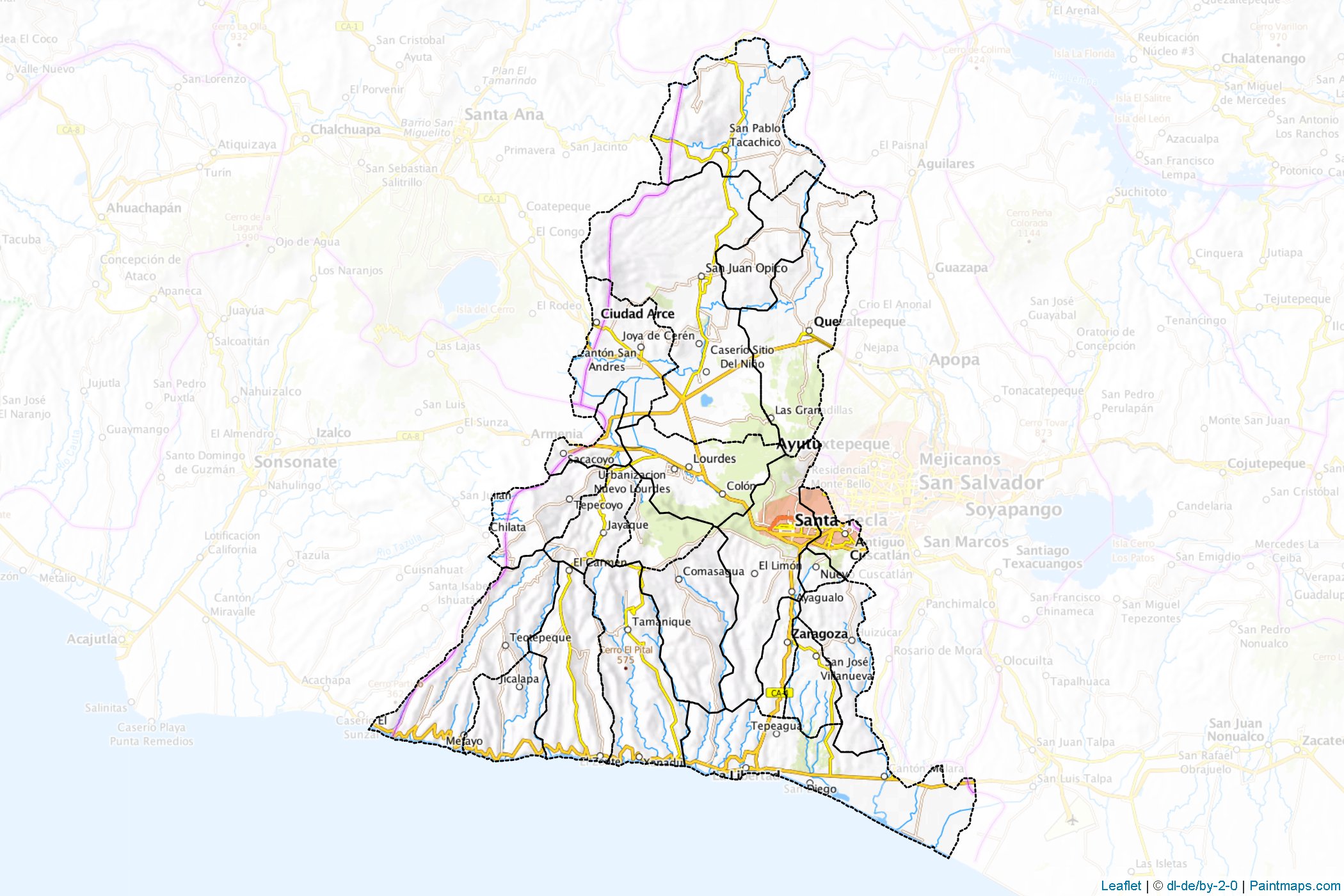 La Libertad (El Salvador) Map Cropping Samples-1