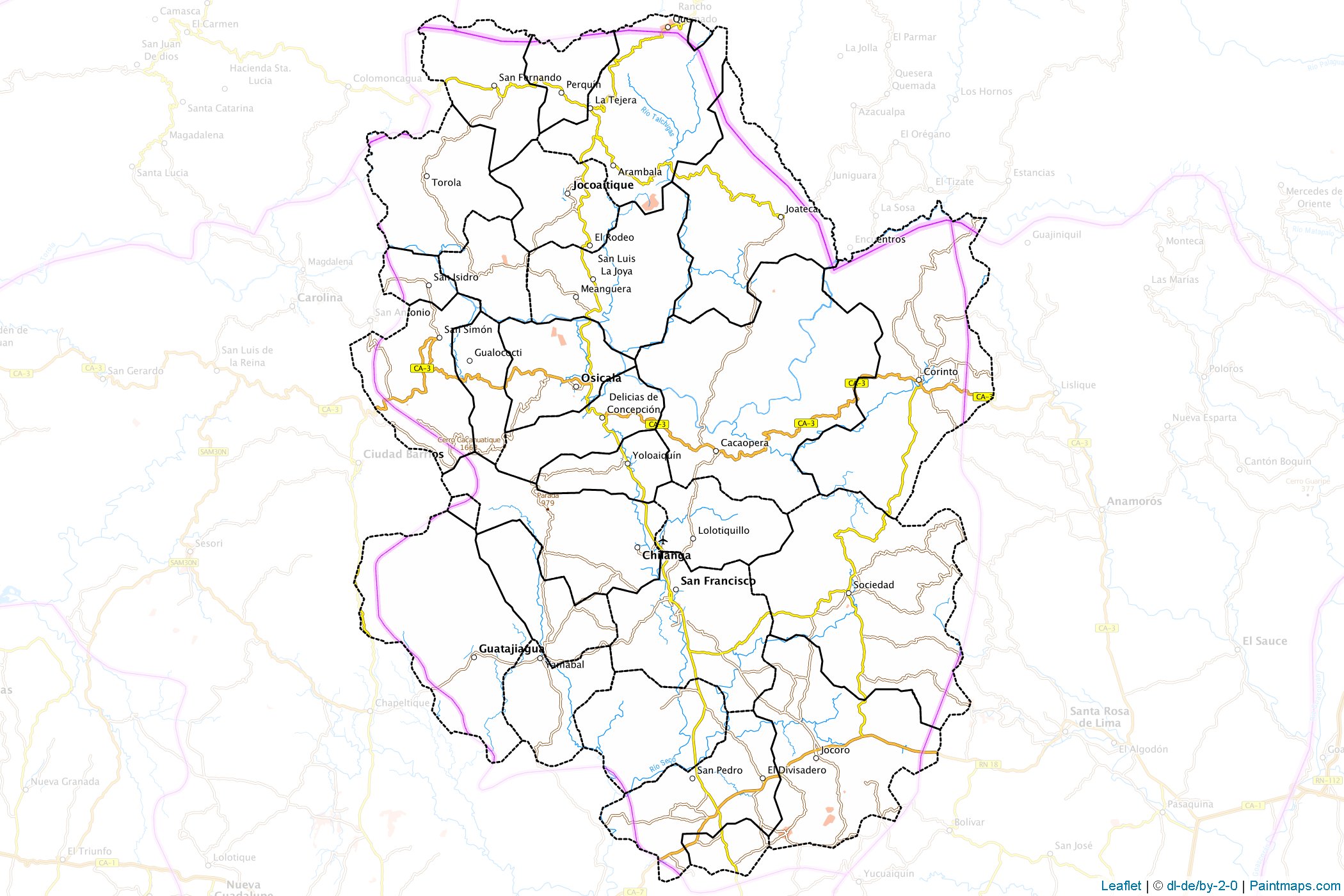 Morazán (El Salvador) Map Cropping Samples-1