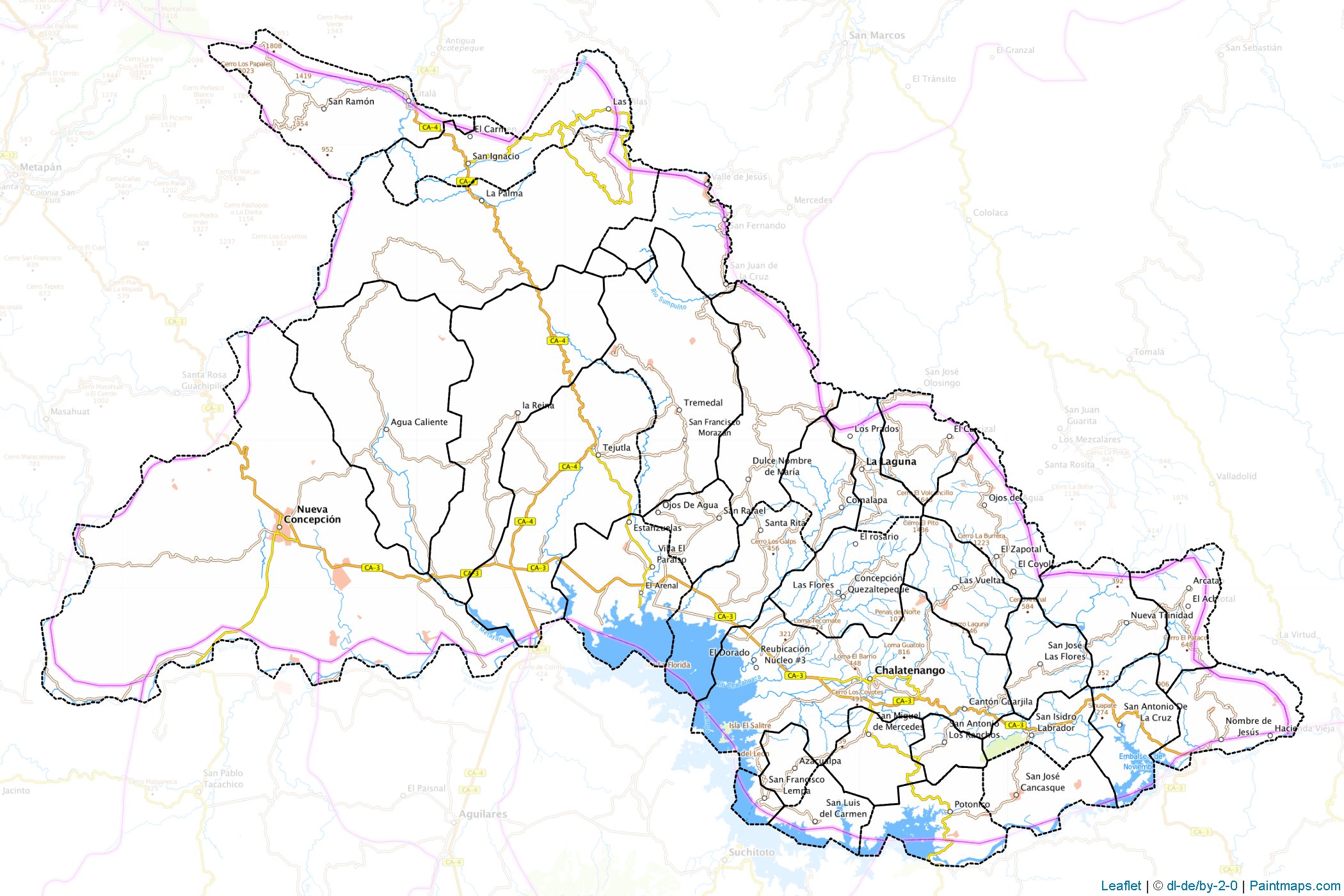 Chalatenango (El Salvador) Map Cropping Samples-1