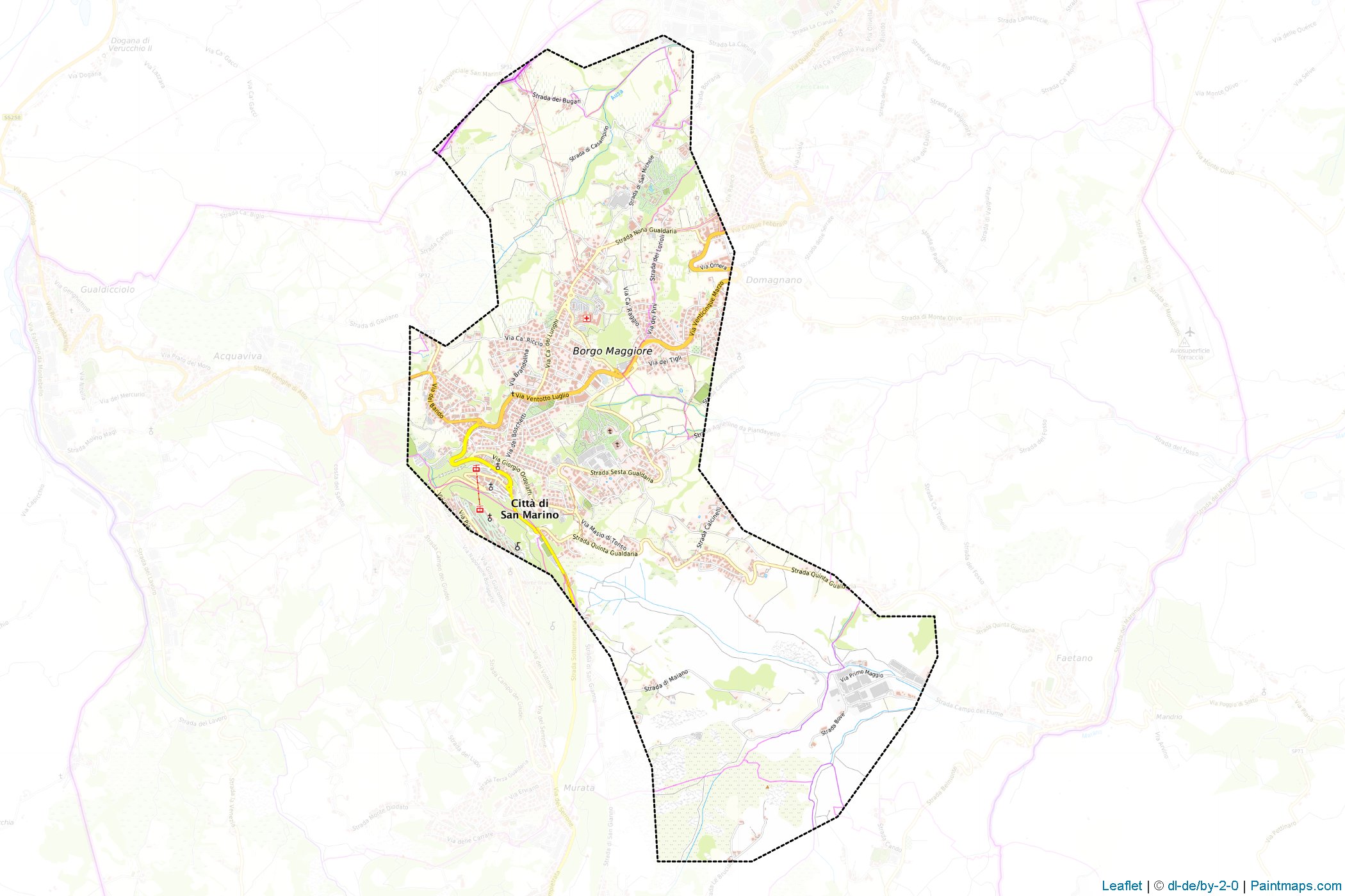 Borgo Maggiore (San Marino) Map Cropping Samples-1