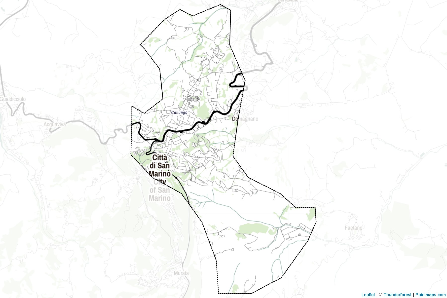 Muestras de recorte de mapas Borgo Maggiore (San Marino)-2